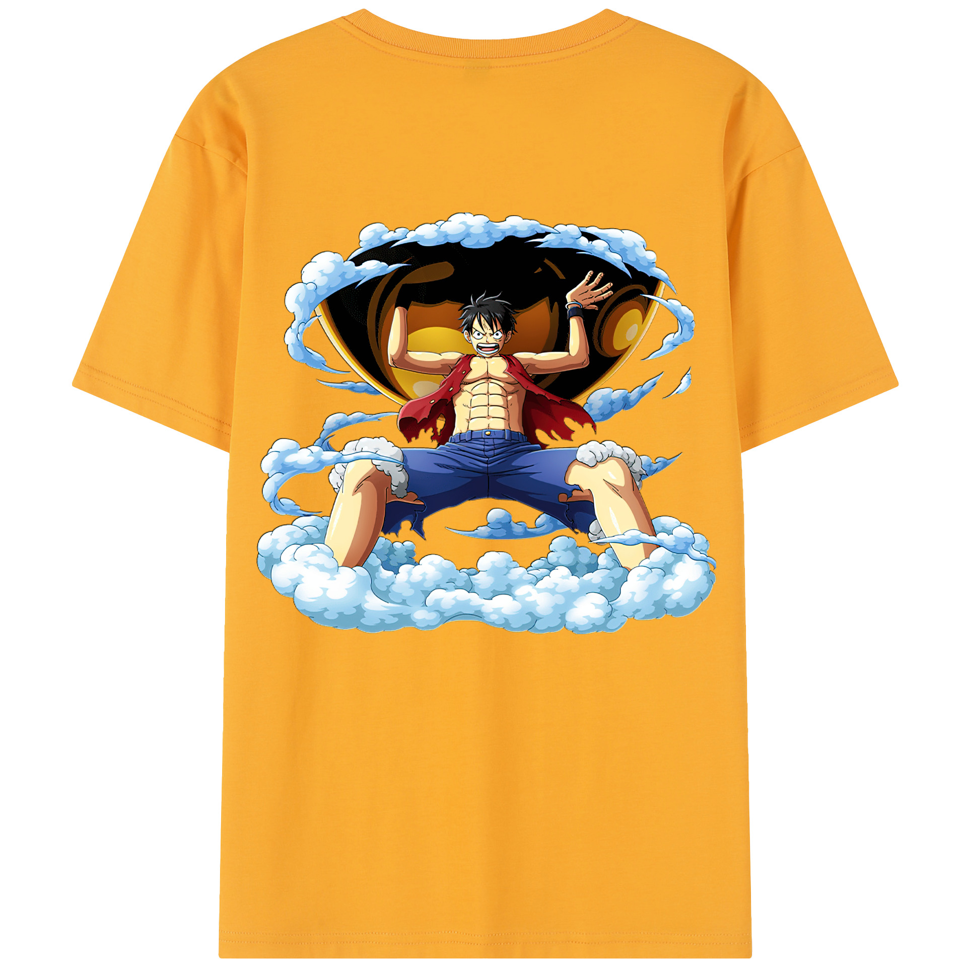 ワンピース モンキー・D・ルフィ ONE PIECE Monkey D. Luffy レディース半袖Tシャツ(バックプリント)