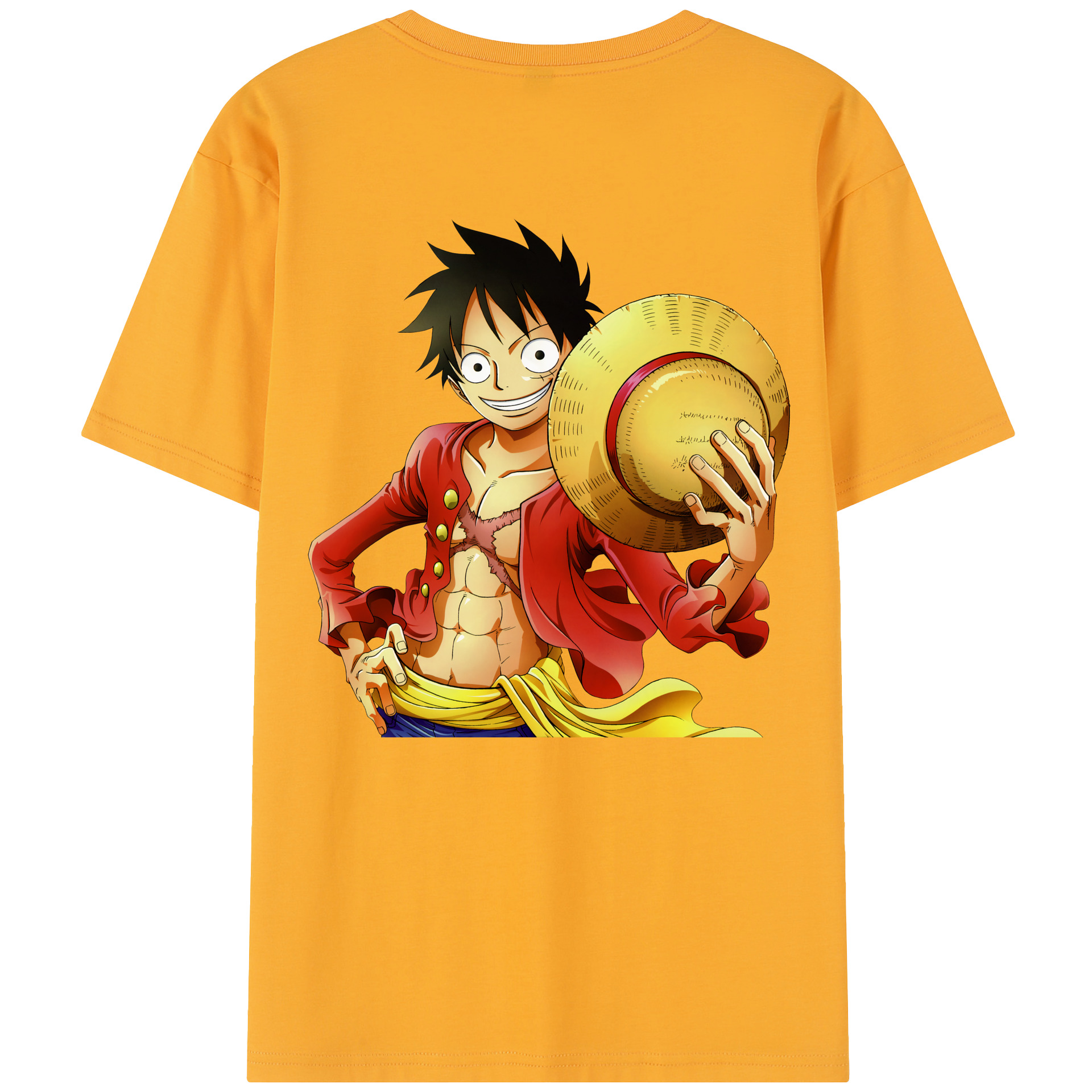 ワンピース モンキー・D・ルフィ ONE PIECE Monkey D. Luffy レディース半袖Tシャツ(バックプリント)