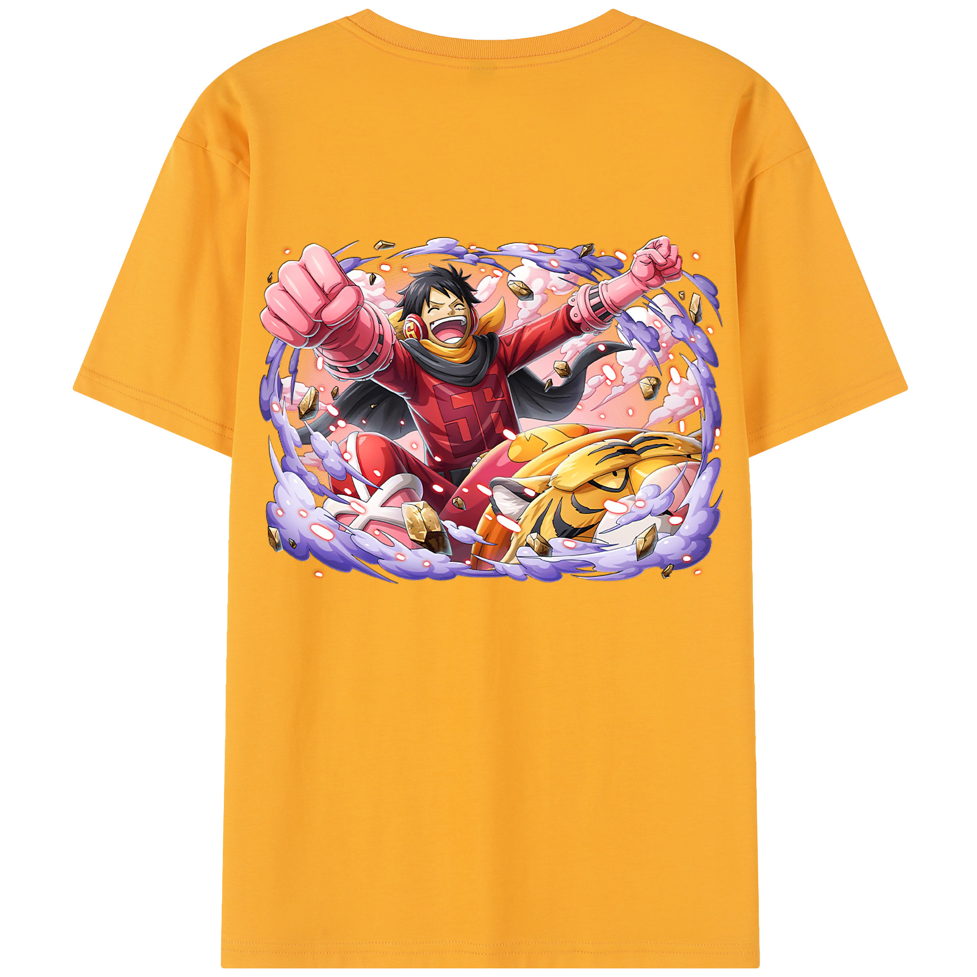 ワンピース モンキー・D・ルフィ ONE PIECE Monkey D. Luffy レディース半袖Tシャツ(バックプリント)
