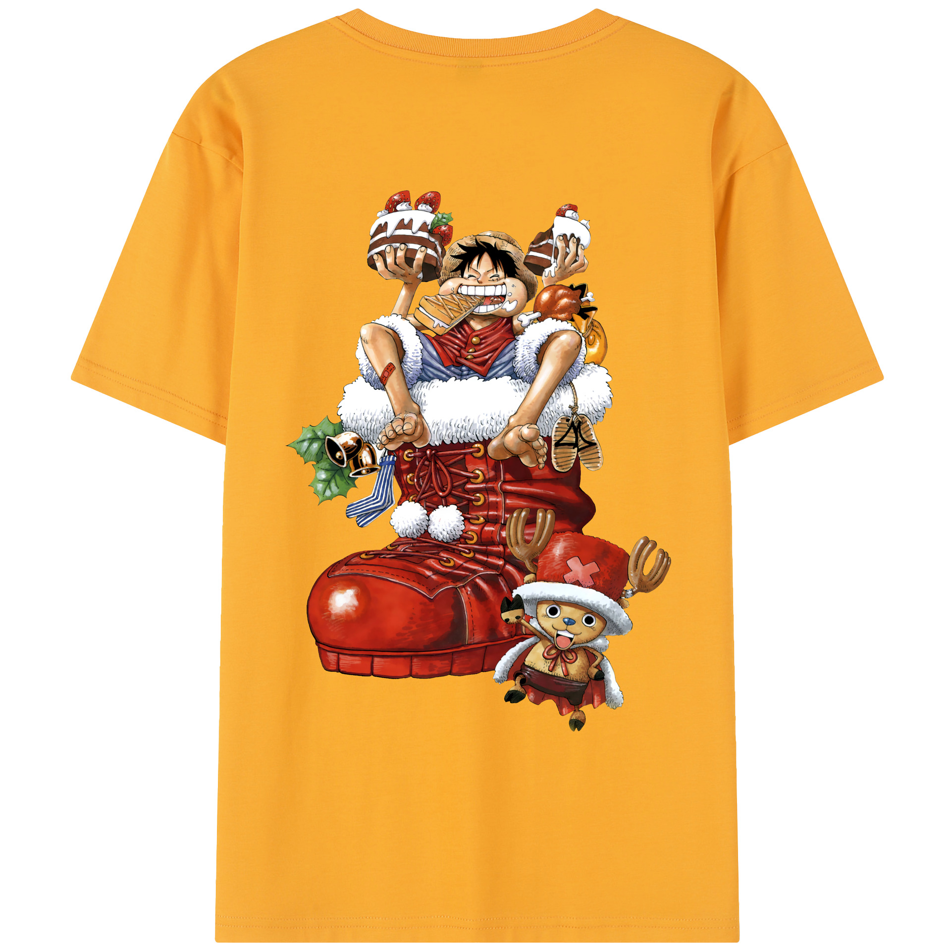 ワンピース モンキー・D・ルフィ ONE PIECE Monkey D. Luffy レディース半袖Tシャツ(バックプリント)