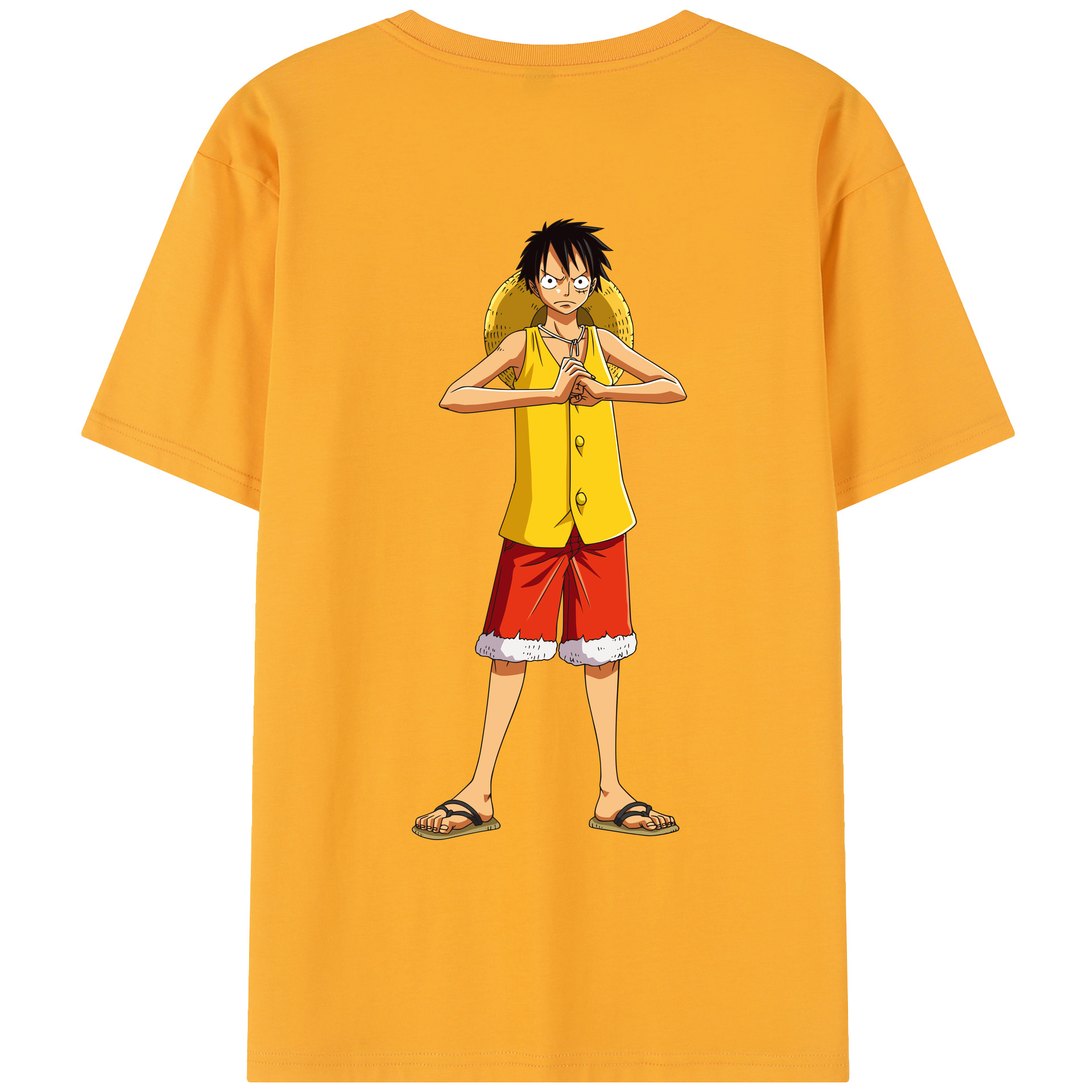 ワンピース モンキー・D・ルフィ ONE PIECE Monkey D. Luffy レディース半袖Tシャツ(バックプリント)