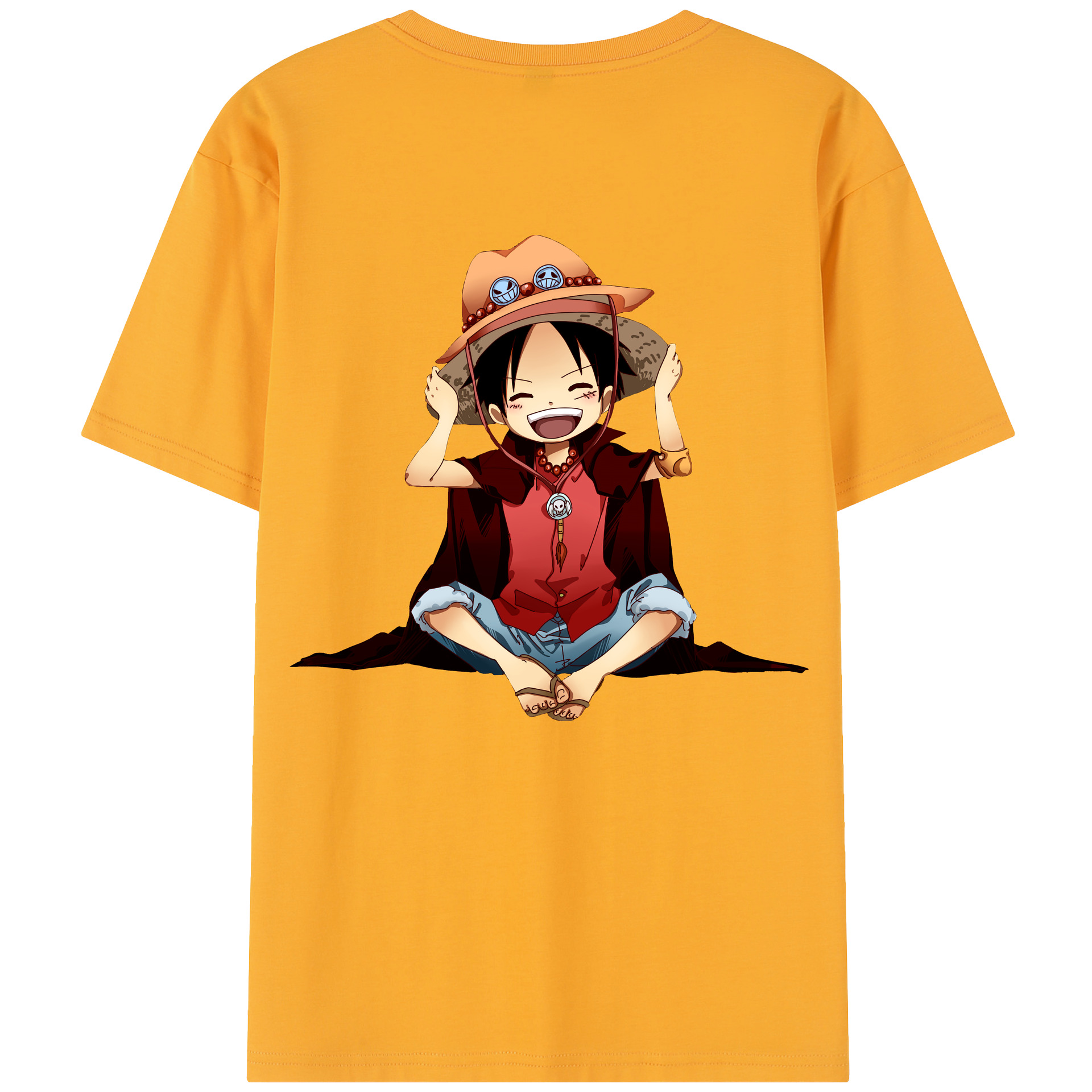 ワンピース モンキー・D・ルフィ ONE PIECE Monkey D. Luffy レディース半袖Tシャツ(バックプリント)