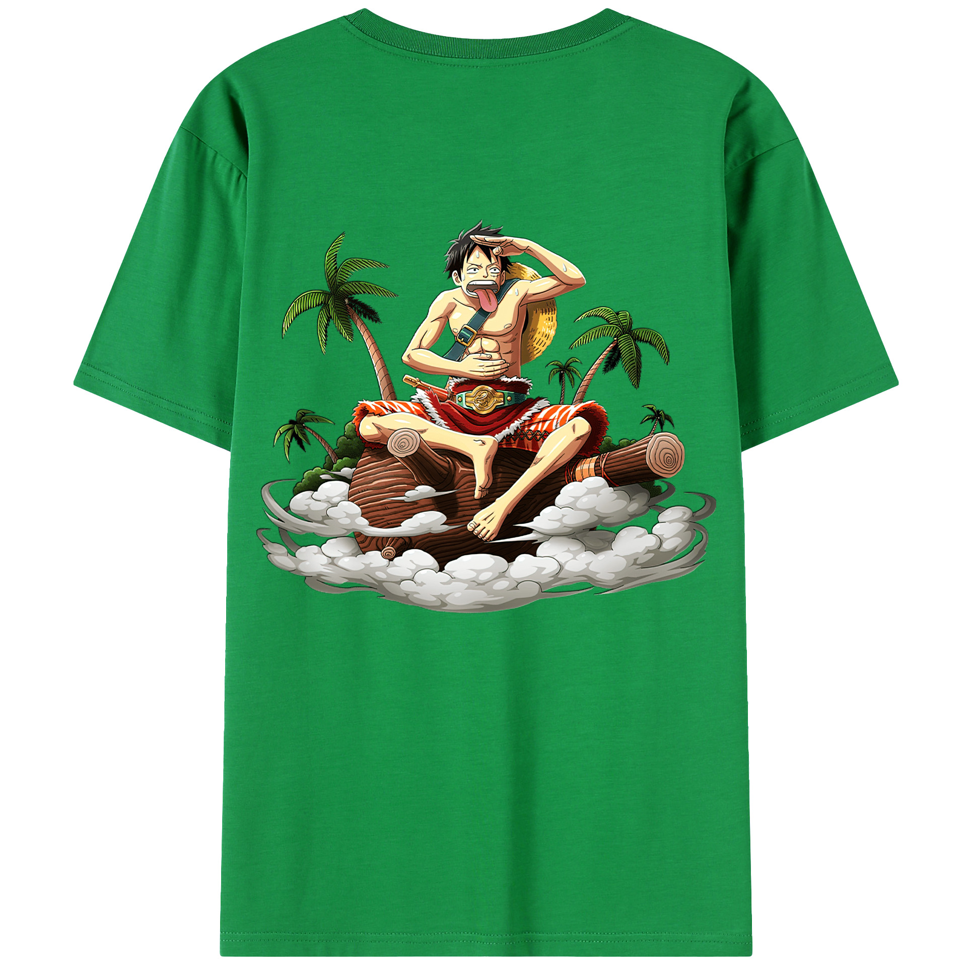 ワンピース モンキー・D・ルフィ ONE PIECE Monkey D. Luffy レディース半袖Tシャツ(バックプリント)