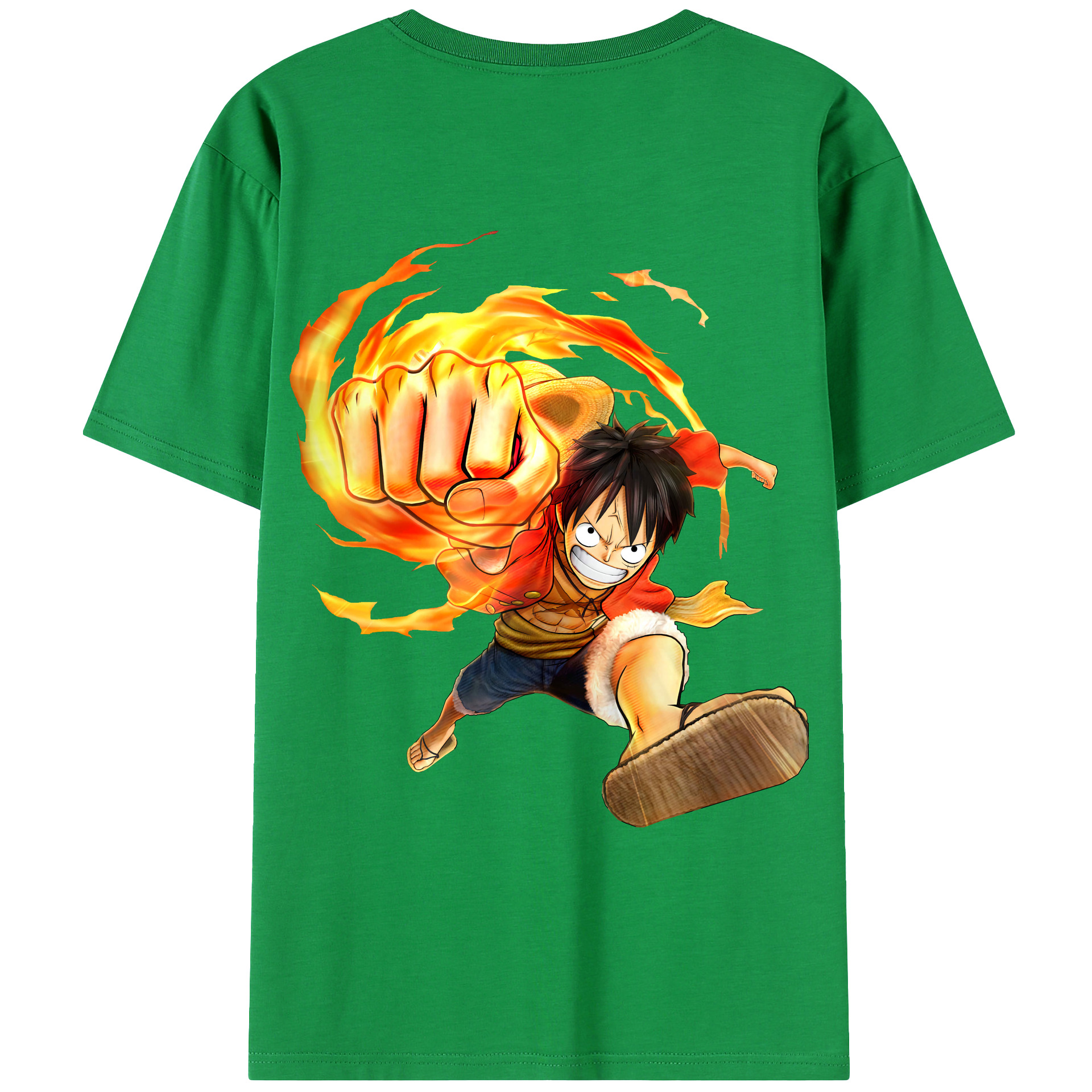 ワンピース モンキー・D・ルフィ ONE PIECE Monkey D. Luffy レディース半袖Tシャツ(バックプリント)