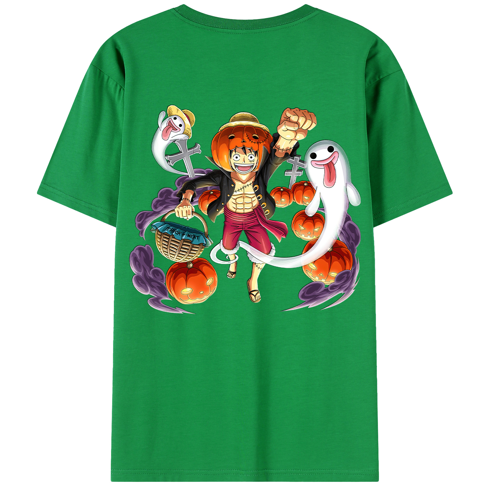 ワンピース モンキー・D・ルフィ ONE PIECE Monkey D. Luffy レディース半袖Tシャツ(バックプリント)