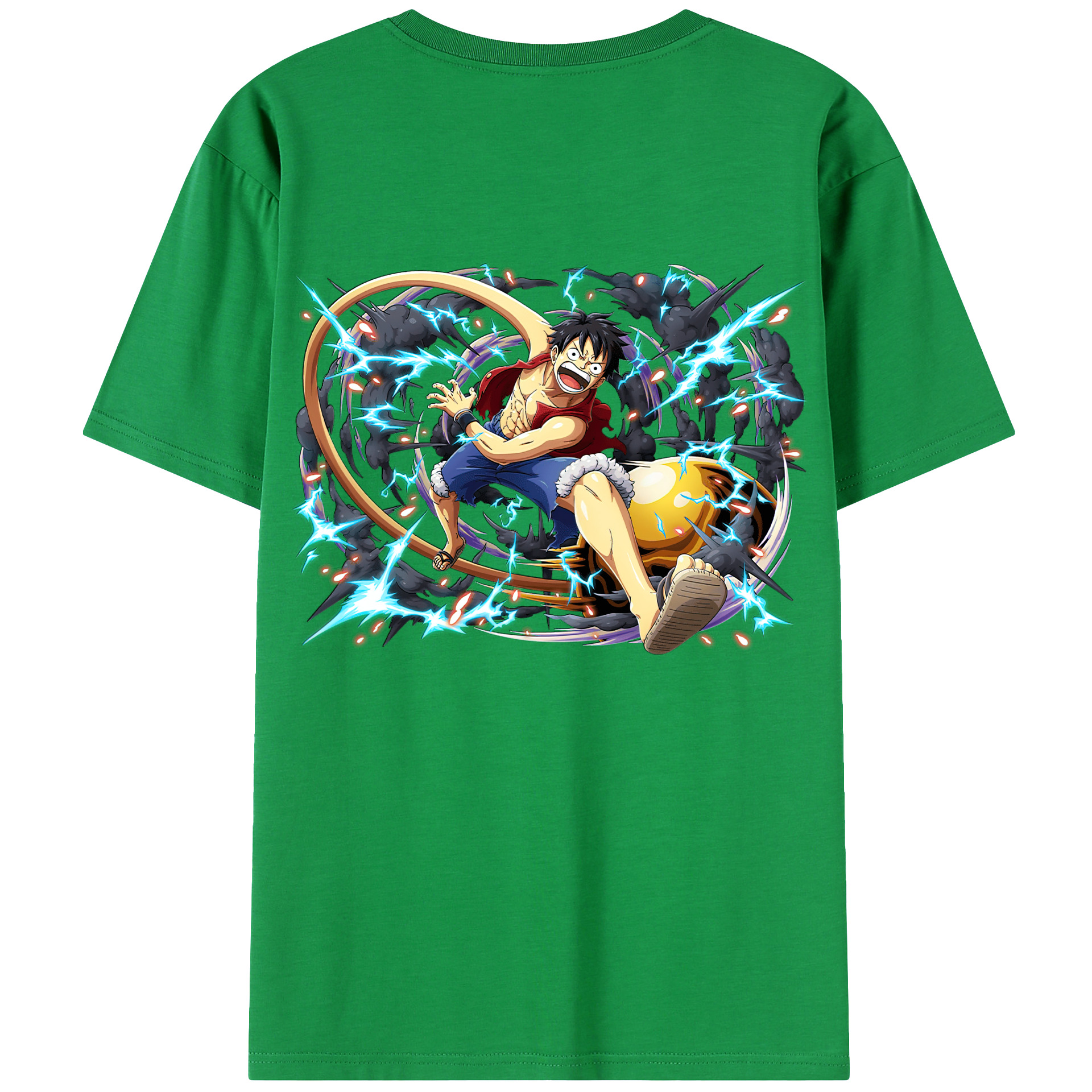 ワンピース モンキー・D・ルフィ ONE PIECE Monkey D. Luffy レディース半袖Tシャツ(バックプリント)