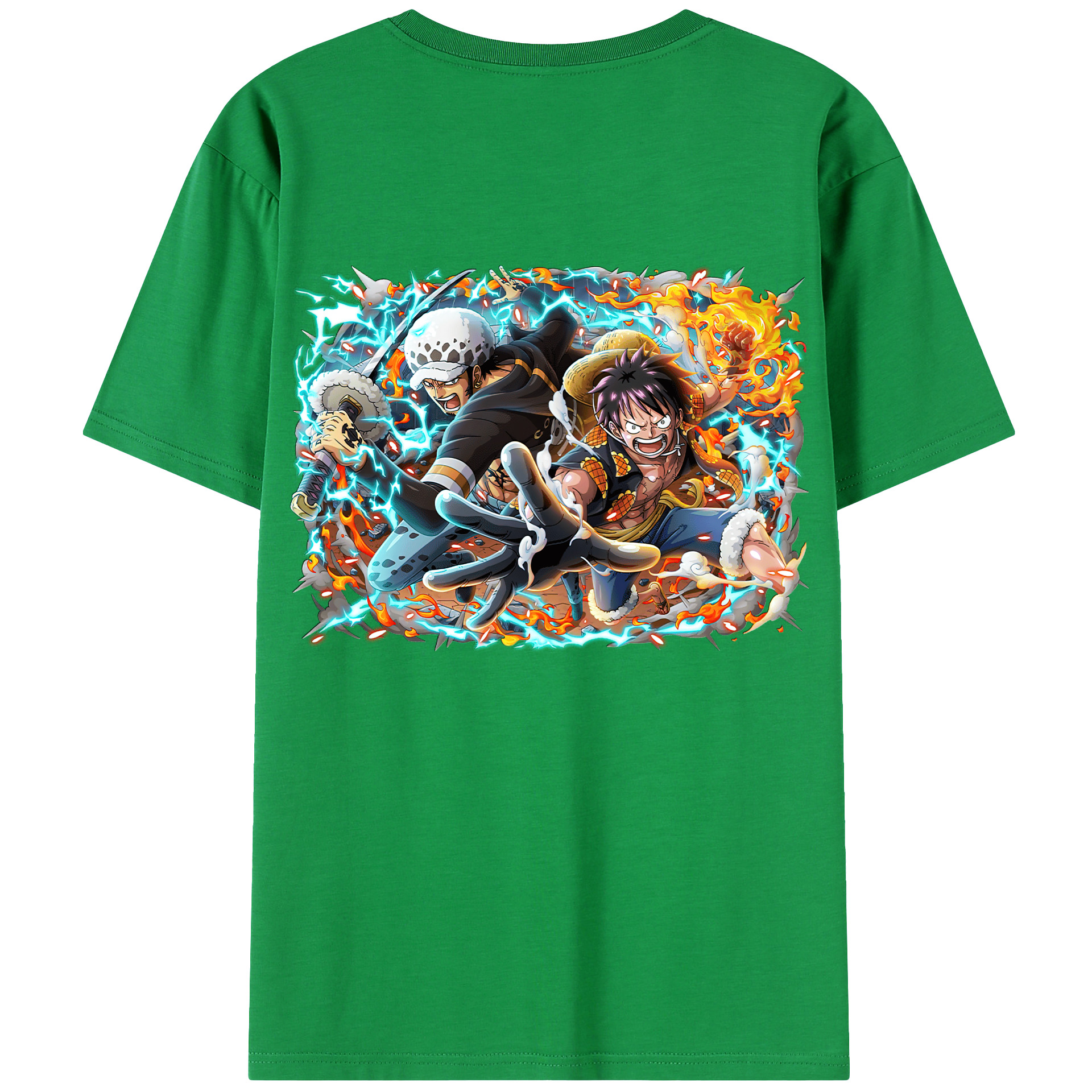ワンピース モンキー・D・ルフィ ONE PIECE Monkey D. Luffy レディース半袖Tシャツ(バックプリント)