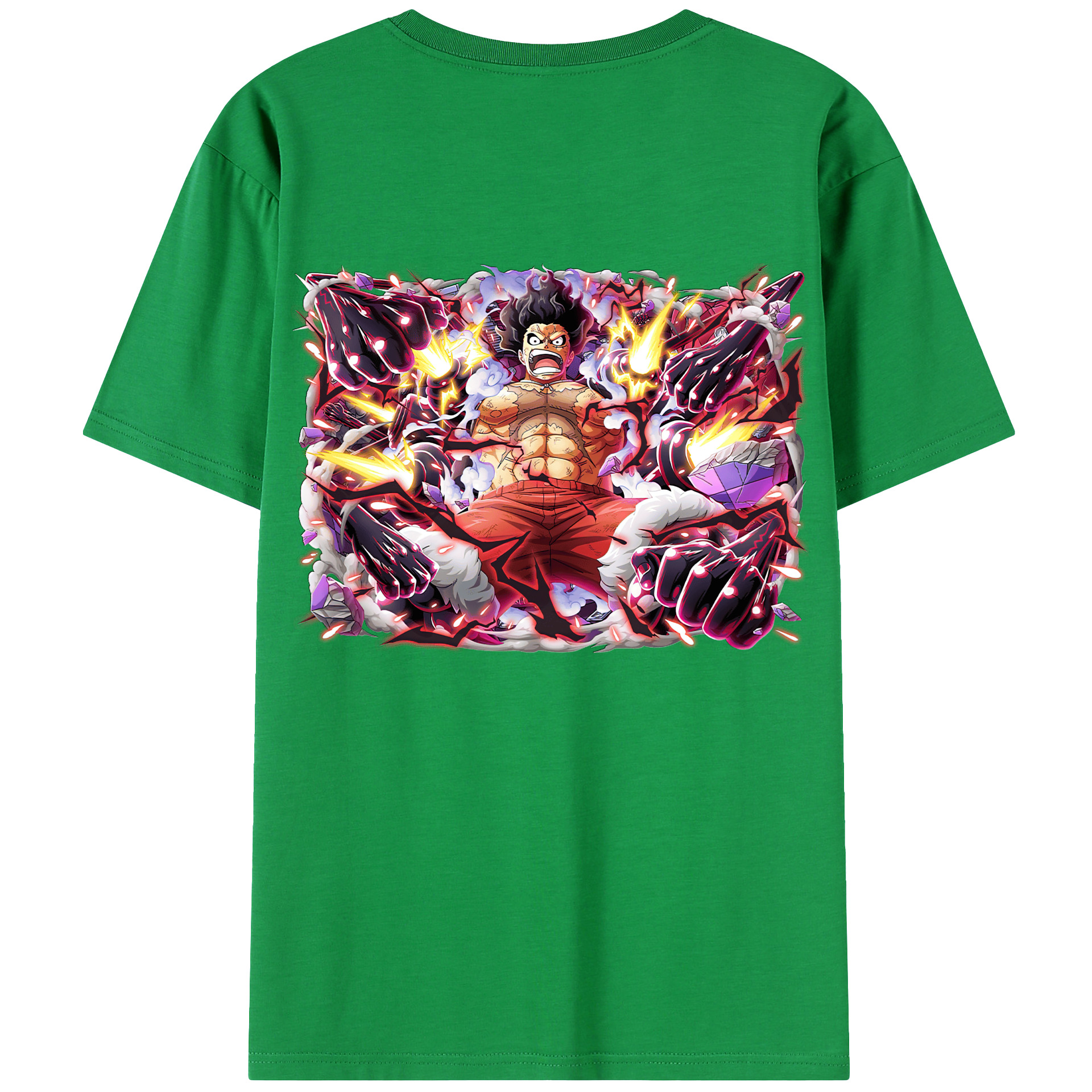 ワンピース モンキー・D・ルフィ ONE PIECE Monkey D. Luffy レディース半袖Tシャツ(バックプリント)