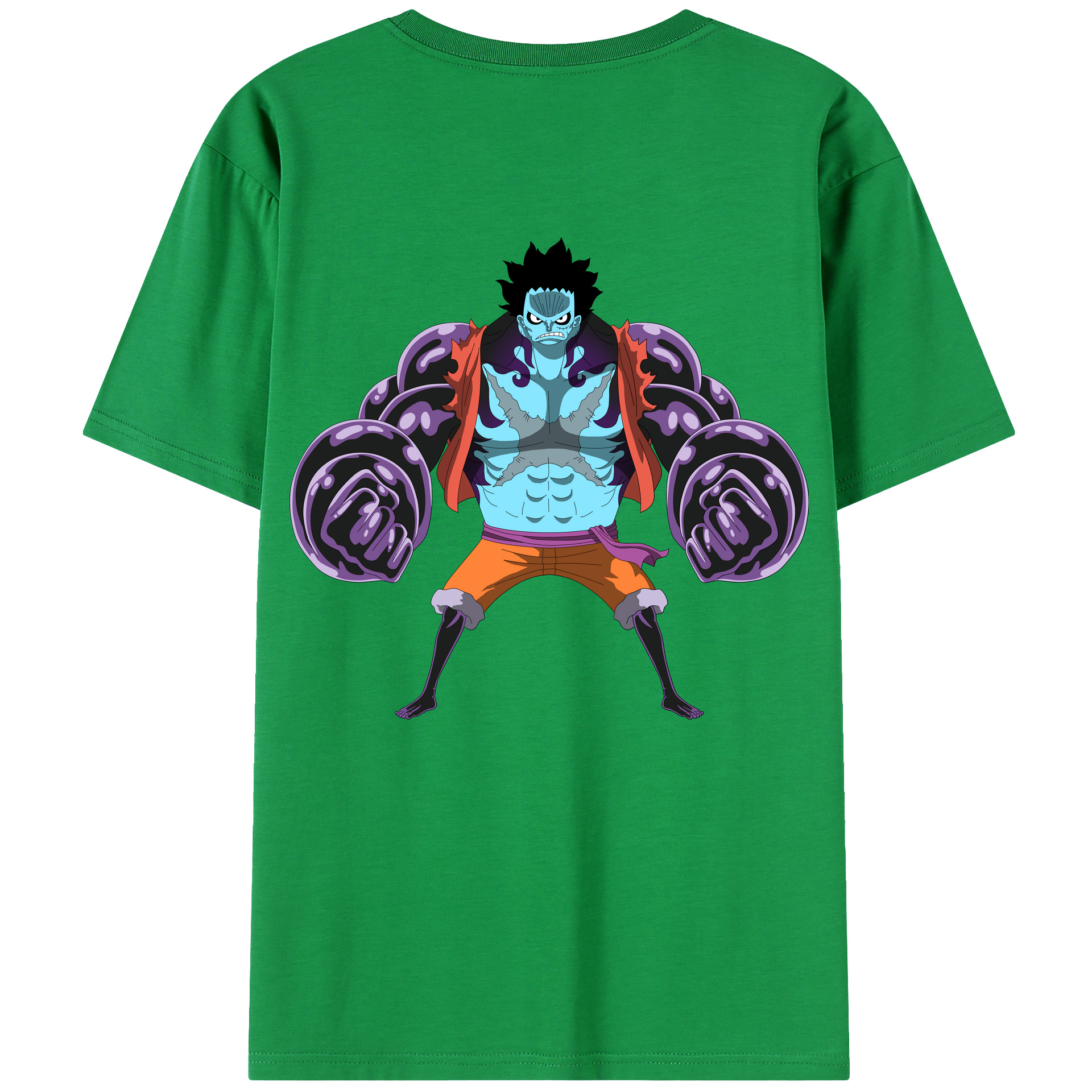 ワンピース モンキー・D・ルフィ ONE PIECE Monkey D. Luffy レディース半袖Tシャツ(バックプリント)