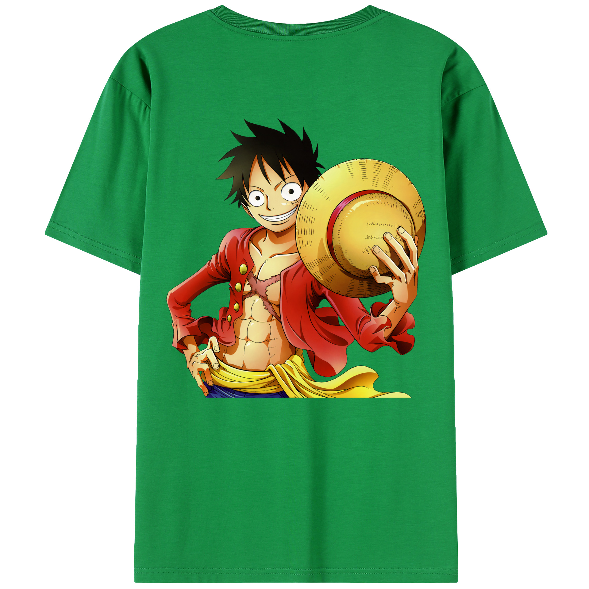 ワンピース モンキー・D・ルフィ ONE PIECE Monkey D. Luffy レディース半袖Tシャツ(バックプリント)