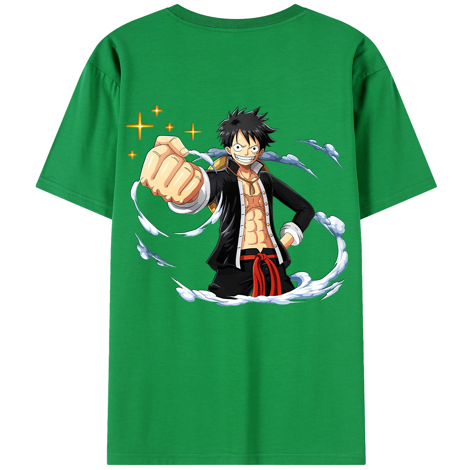 ワンピース モンキー・D・ルフィ ONE PIECE Monkey D. Luffy レディース半袖Tシャツ(バックプリント)
