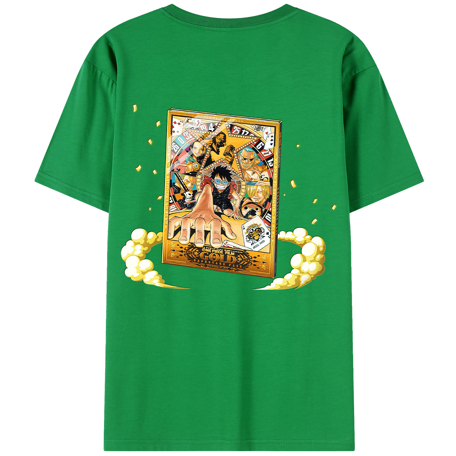 ワンピース モンキー・D・ルフィ ONE PIECE Monkey D. Luffy レディース半袖Tシャツ(バックプリント)