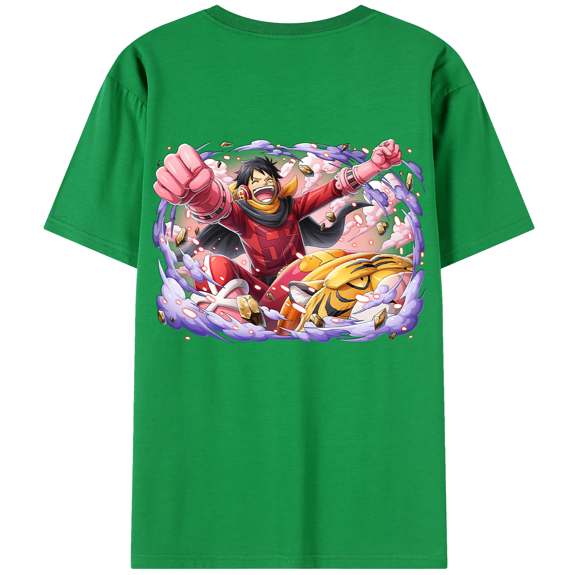 ワンピース モンキー・D・ルフィ ONE PIECE Monkey D. Luffy レディース半袖Tシャツ(バックプリント)