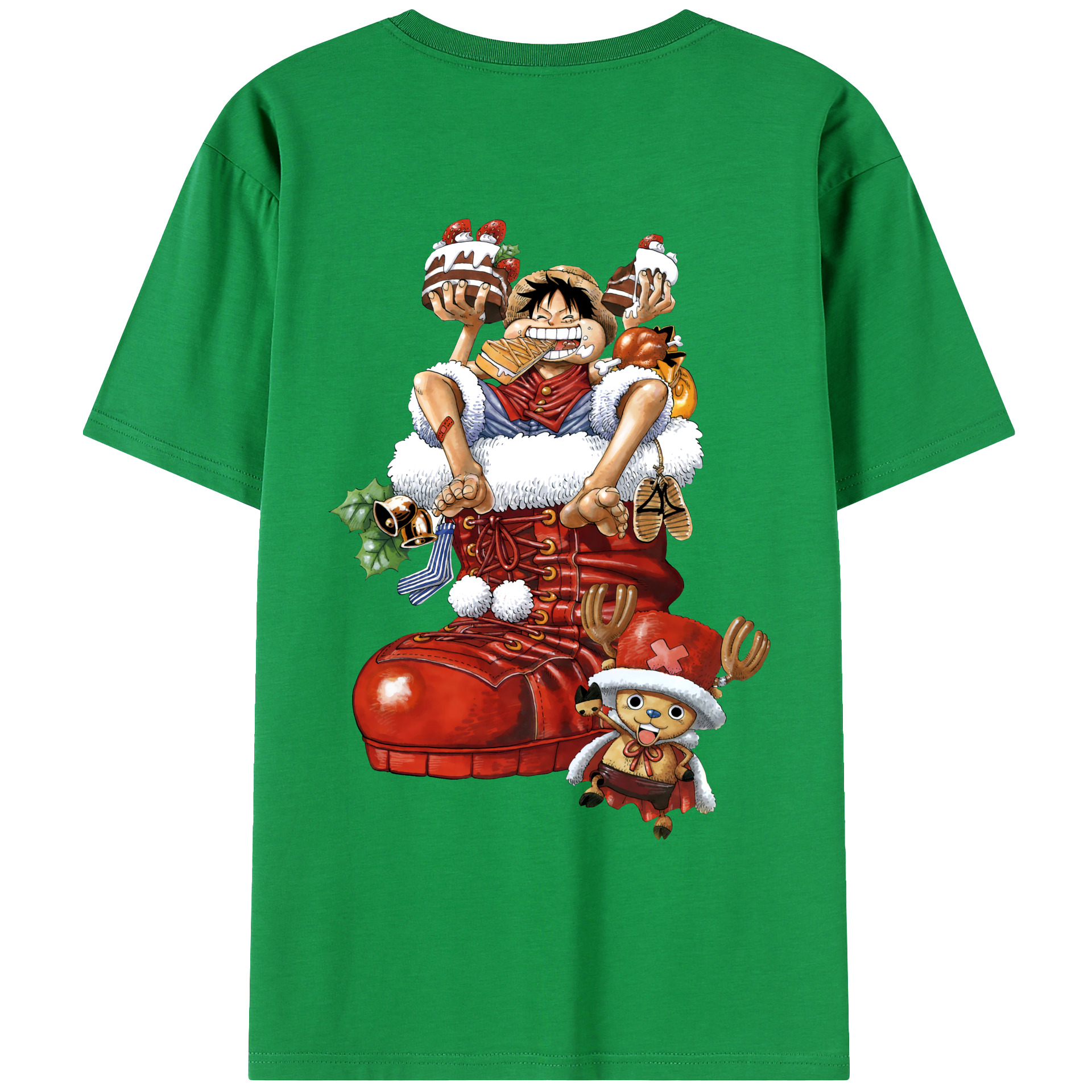 ワンピース モンキー・D・ルフィ ONE PIECE Monkey D. Luffy レディース半袖Tシャツ(バックプリント)