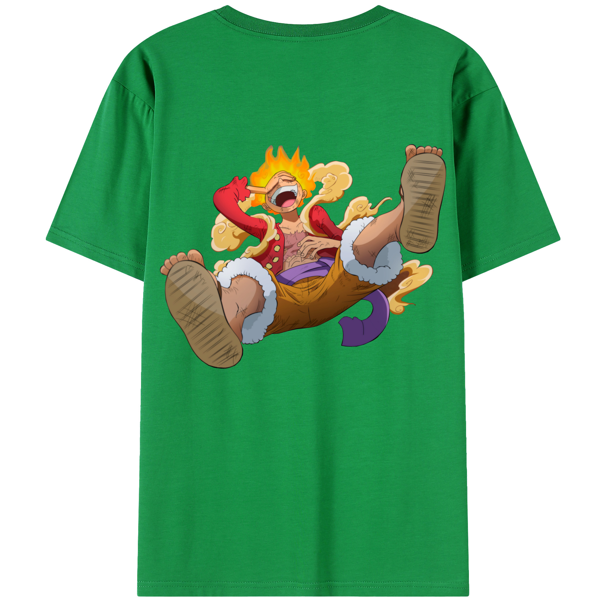 ワンピース モンキー・D・ルフィ ONE PIECE Monkey D. Luffy レディース半袖Tシャツ(バックプリント)