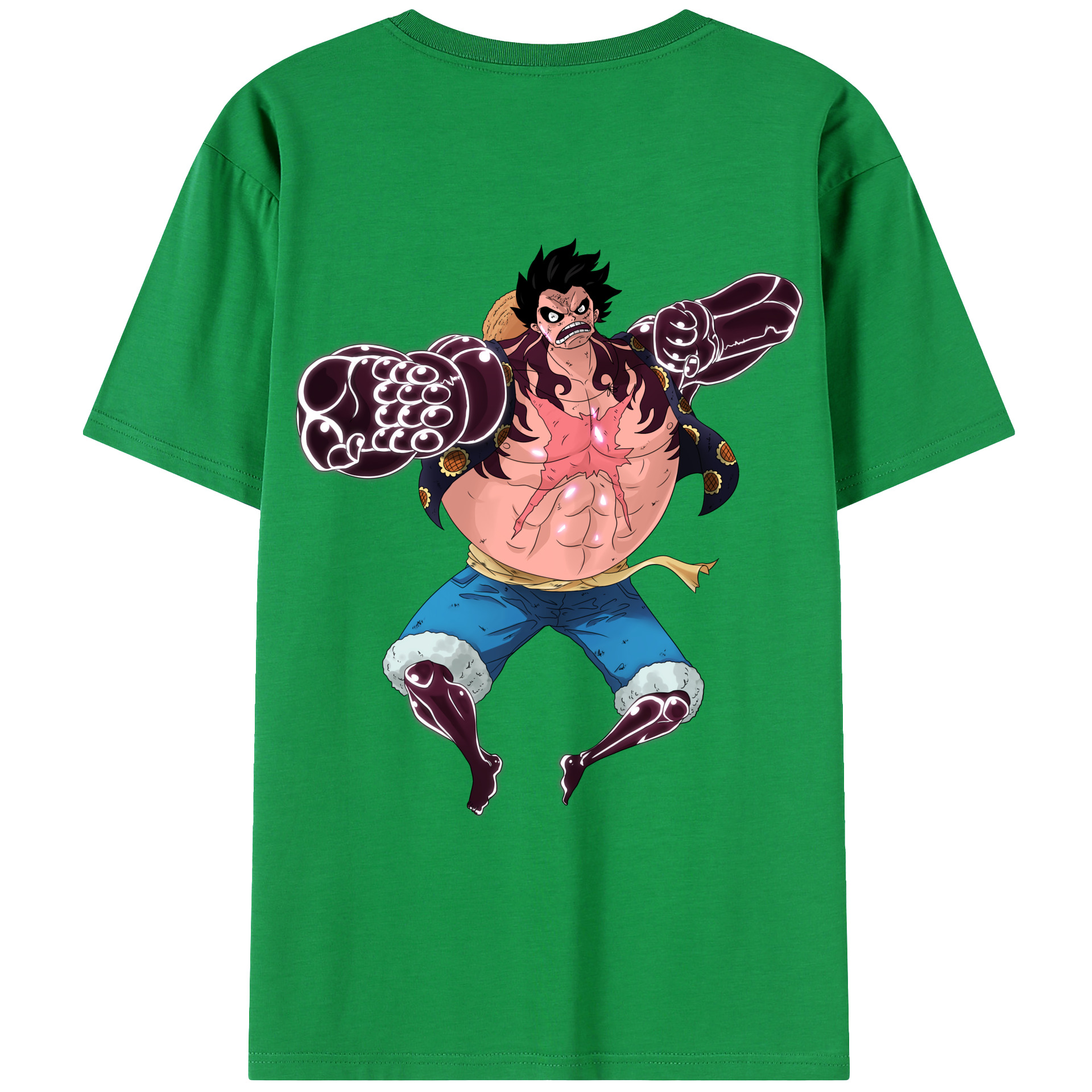 （画像用） ワンピース モンキー・D・ルフィ ONE PIECE Monkey D. Luffy レディース半袖Tシャツ(バックプリント)