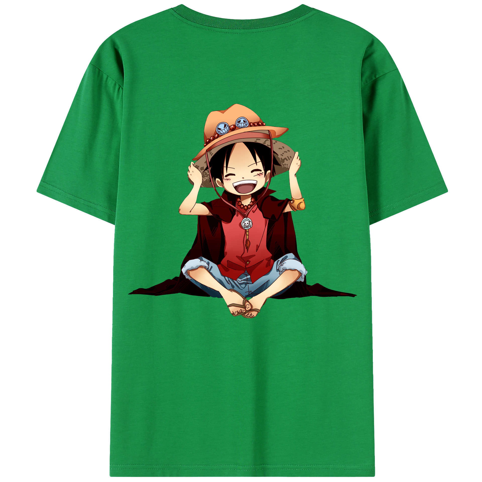 ワンピース モンキー・D・ルフィ ONE PIECE Monkey D. Luffy レディース半袖Tシャツ(バックプリント)