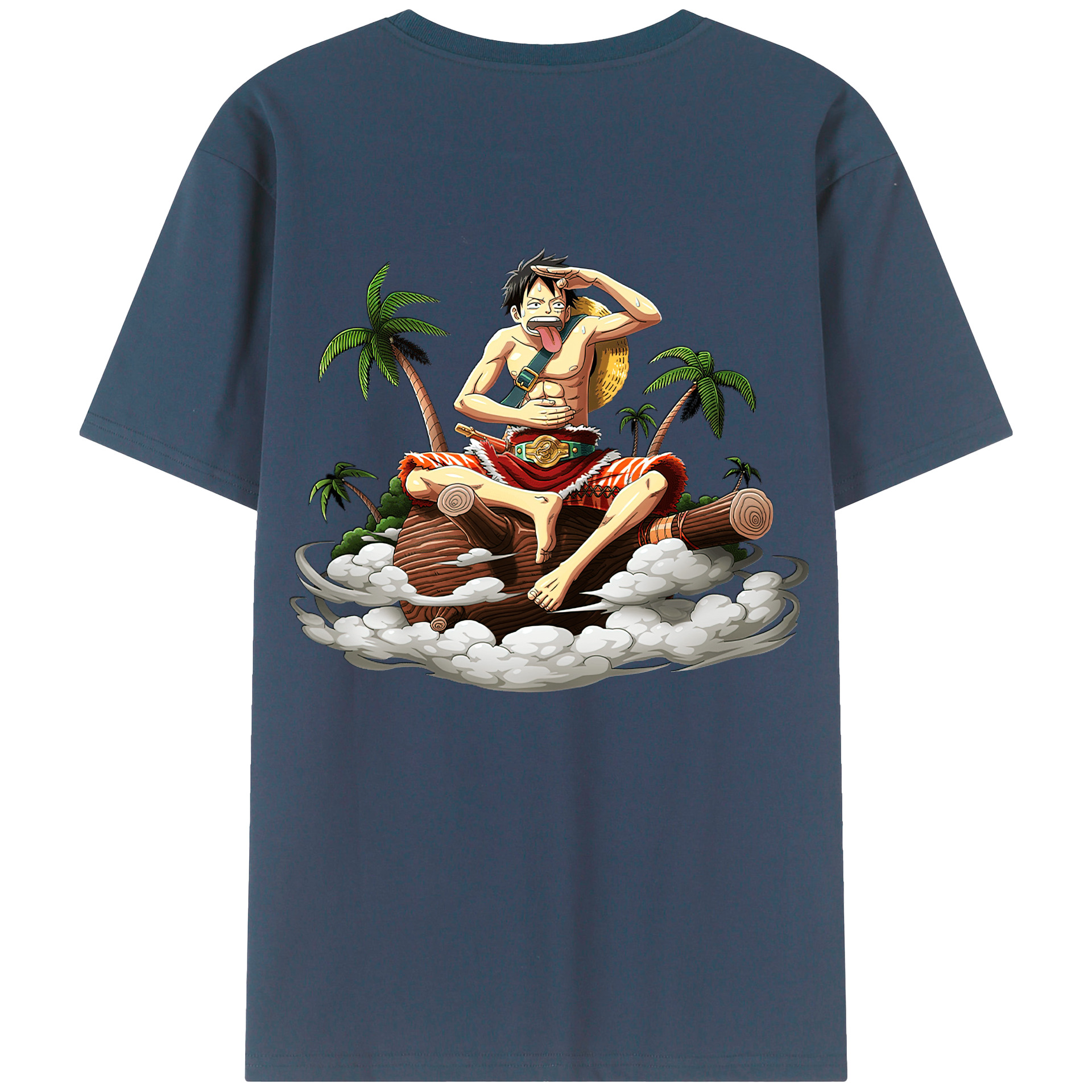 ワンピース モンキー・D・ルフィ ONE PIECE Monkey D. Luffy レディース半袖Tシャツ(バックプリント)