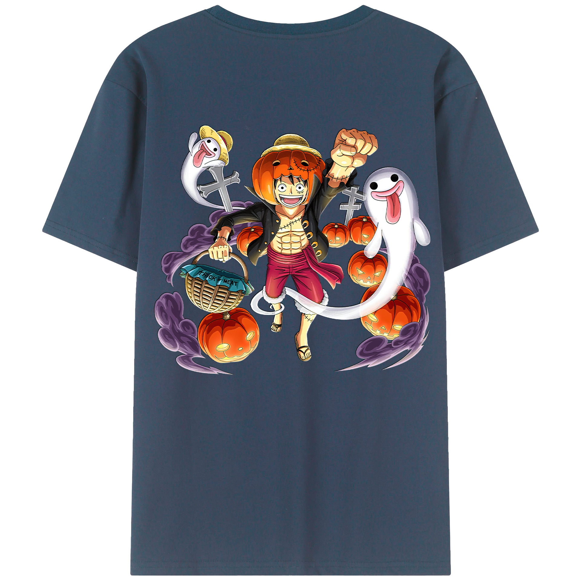 ワンピース モンキー・D・ルフィ ONE PIECE Monkey D. Luffy レディース半袖Tシャツ(バックプリント)