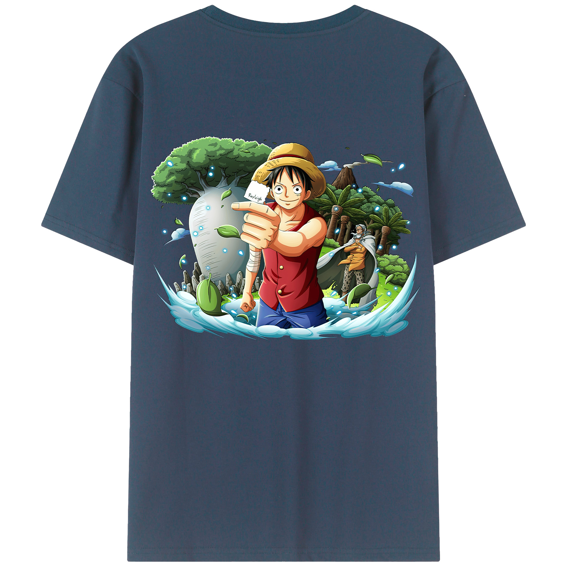 ワンピース モンキー・D・ルフィ ONE PIECE Monkey D. Luffy レディース半袖Tシャツ(バックプリント)