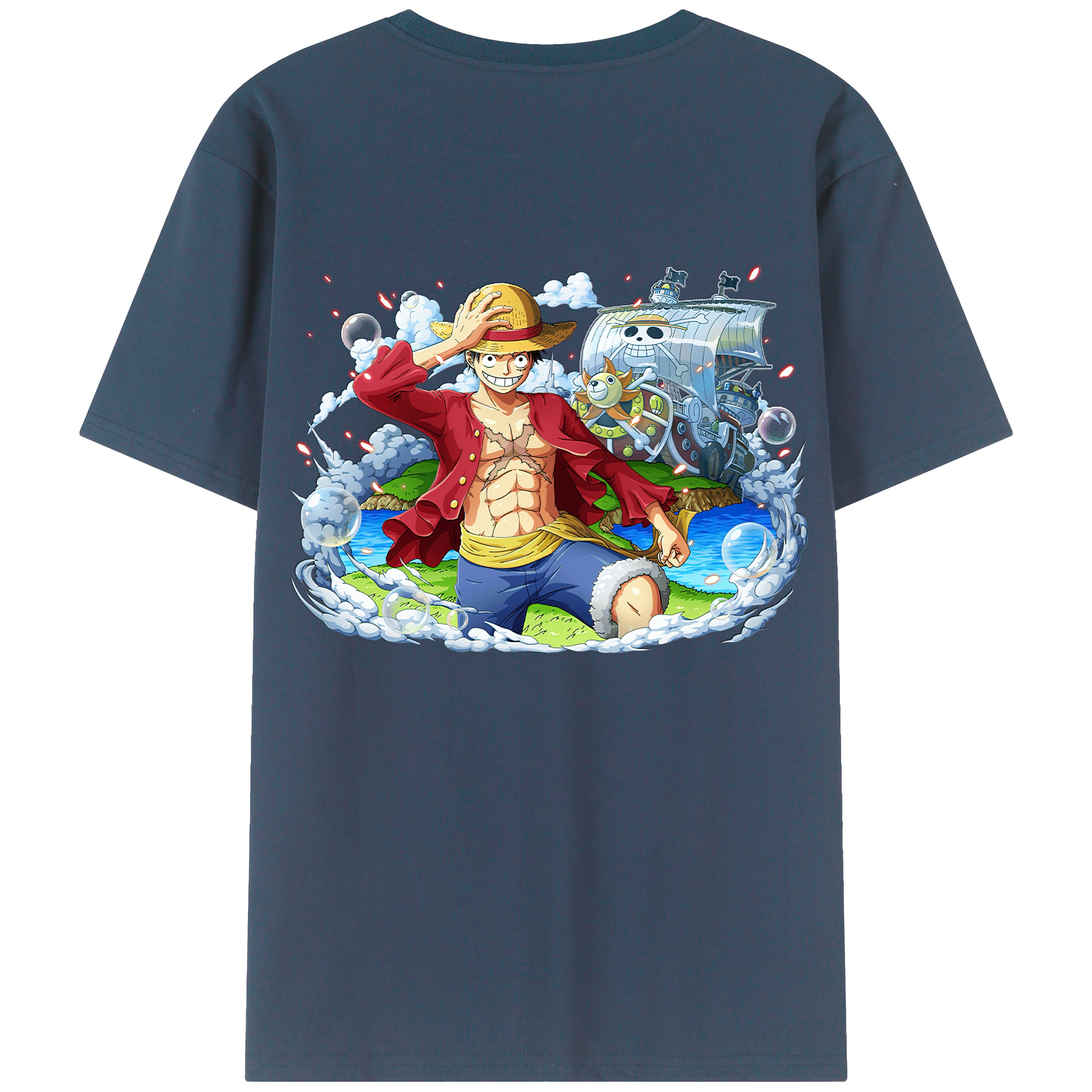 ワンピース モンキー・D・ルフィ ONE PIECE Monkey D. Luffy レディース半袖Tシャツ(バックプリント)