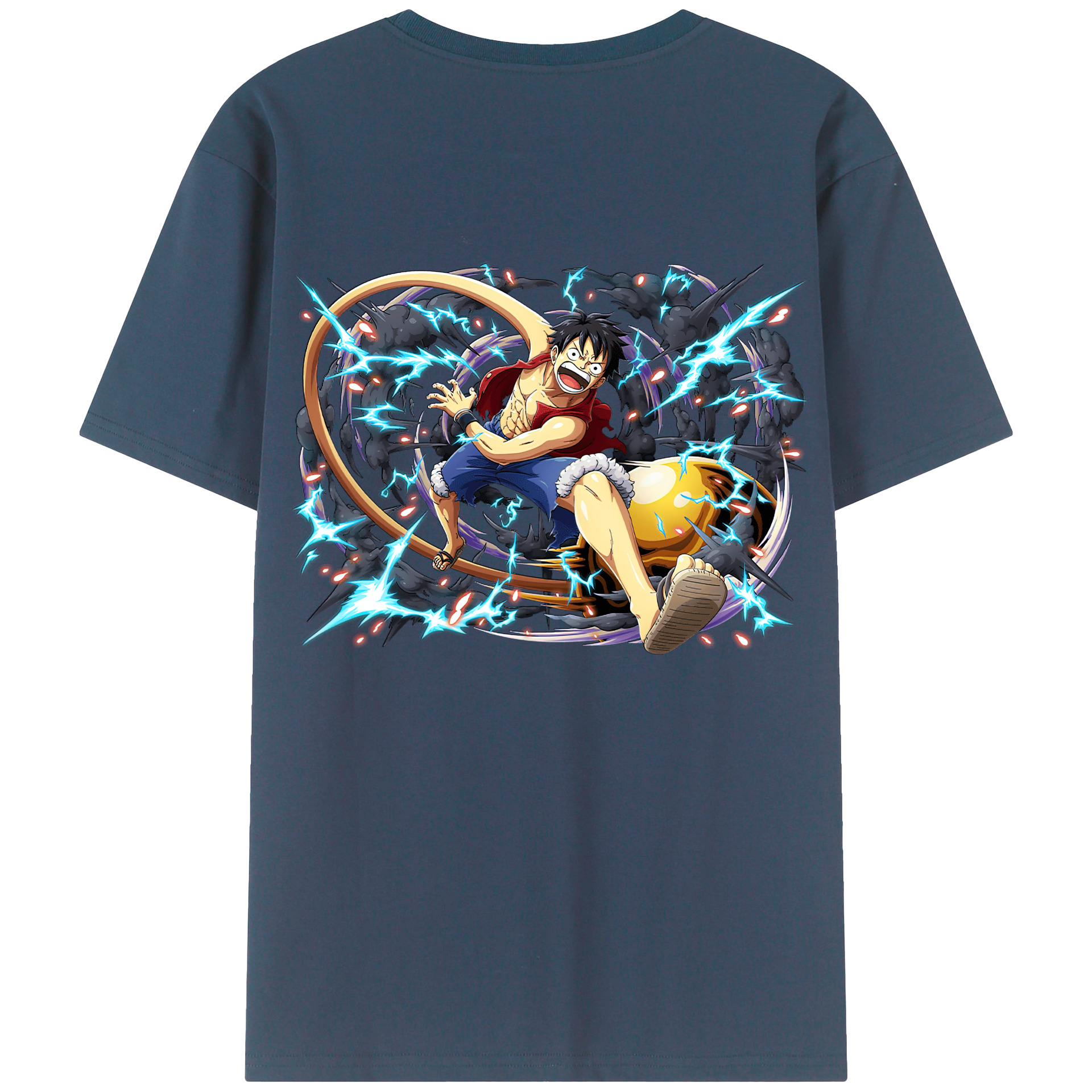 ワンピース モンキー・D・ルフィ ONE PIECE Monkey D. Luffy レディース半袖Tシャツ(バックプリント)
