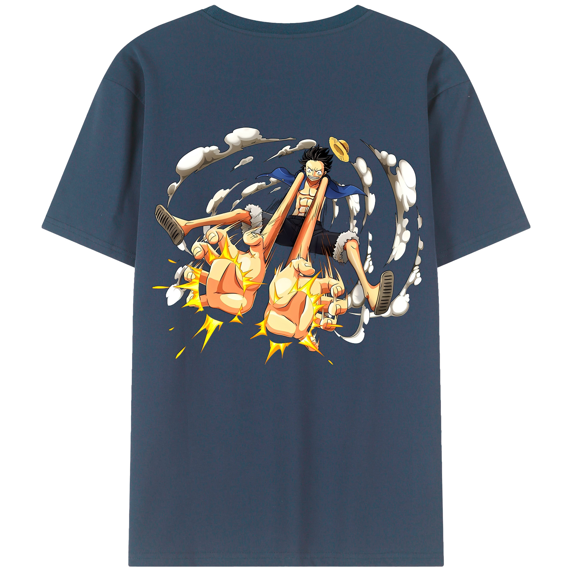 （画像用） ワンピース モンキー・D・ルフィ ONE PIECE Monkey D. Luffy レディース半袖Tシャツ(バックプリント)