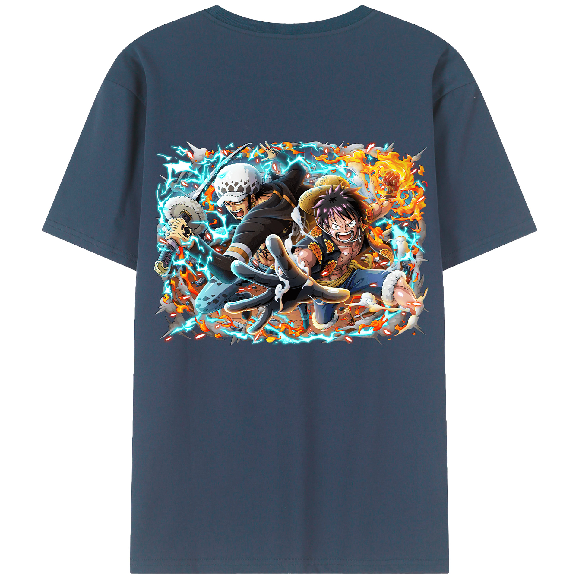 ワンピース モンキー・D・ルフィ ONE PIECE Monkey D. Luffy レディース半袖Tシャツ(バックプリント)