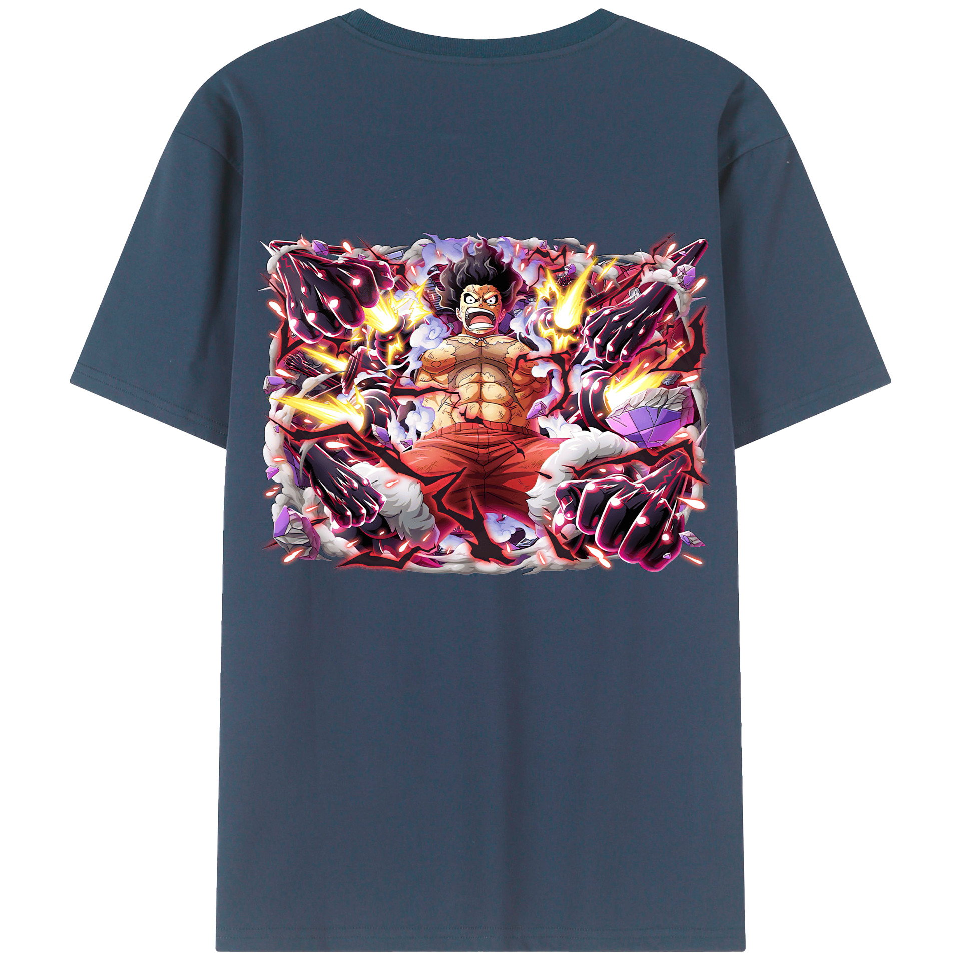 ワンピース モンキー・D・ルフィ ONE PIECE Monkey D. Luffy レディース半袖Tシャツ(バックプリント)