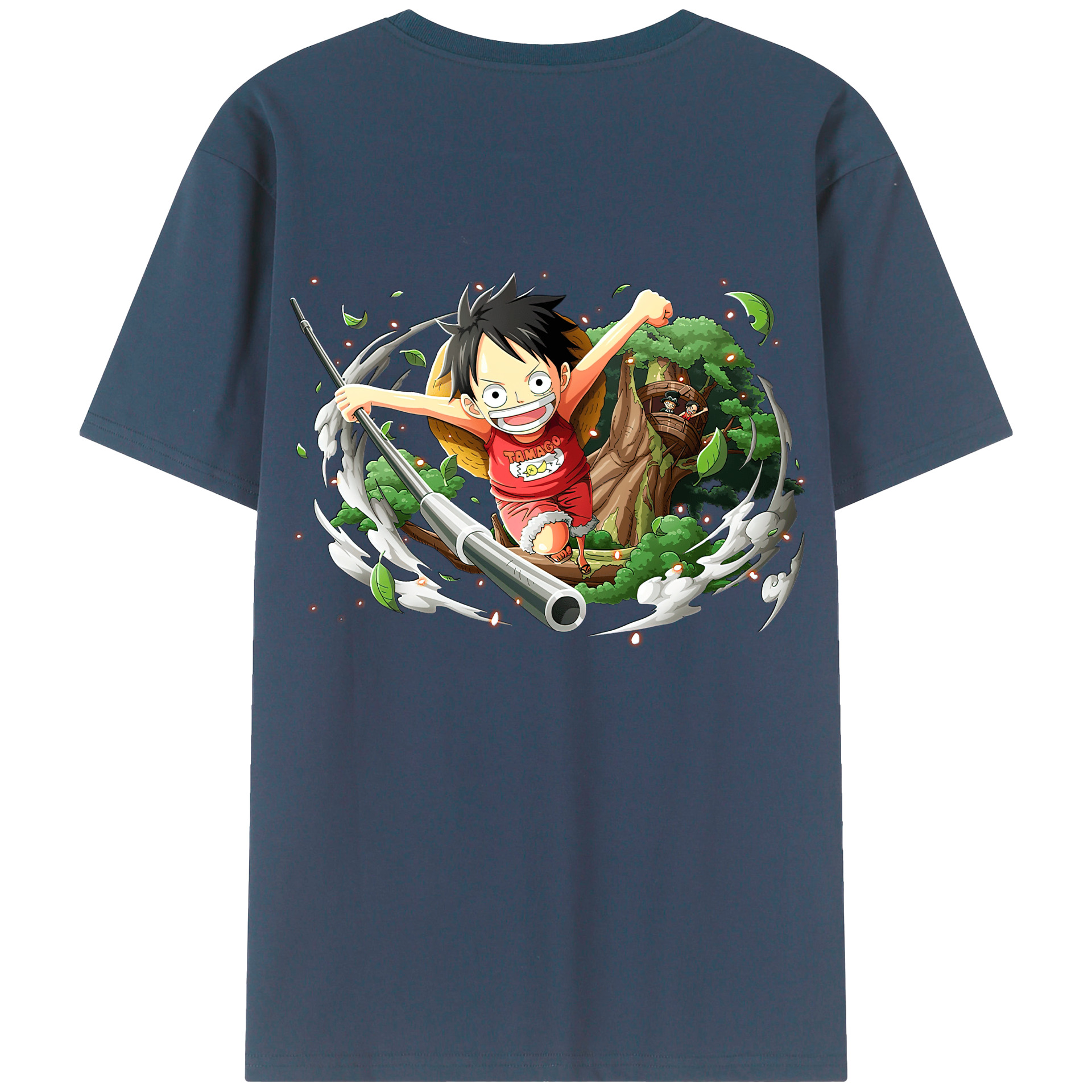ワンピース モンキー・D・ルフィ ONE PIECE Monkey D. Luffy レディース半袖Tシャツ(バックプリント)