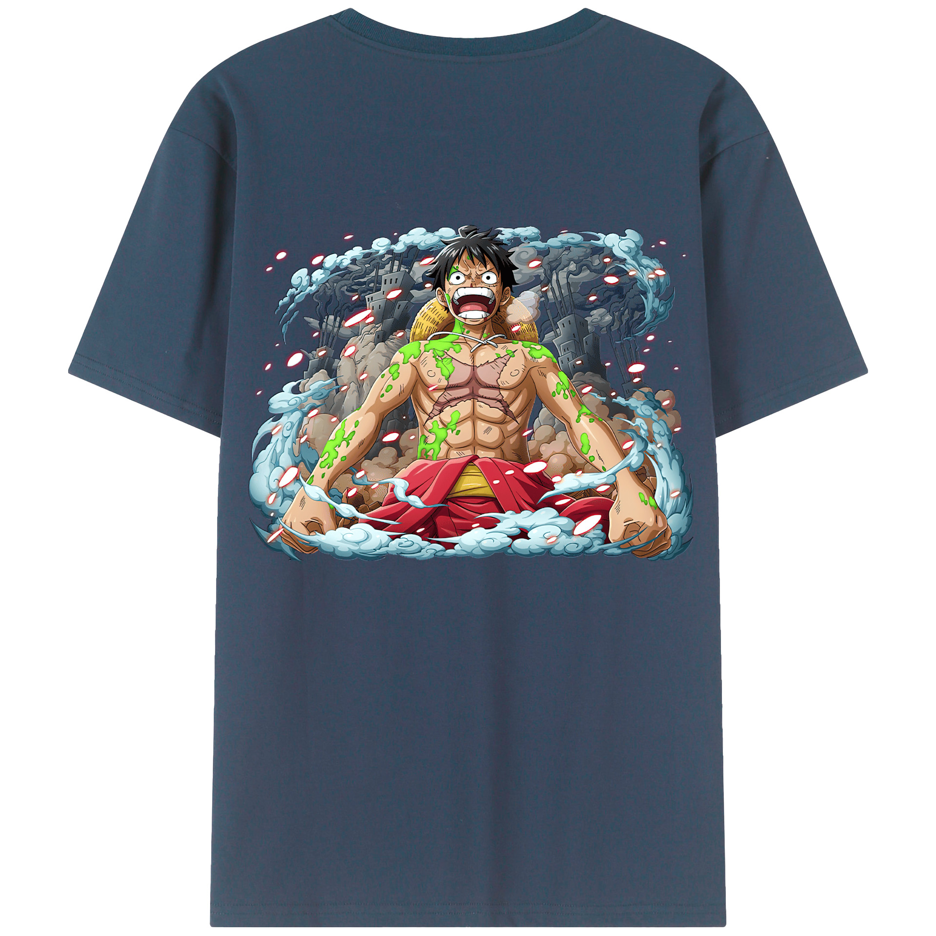 ワンピース モンキー・D・ルフィ ONE PIECE Monkey D. Luffy レディース半袖Tシャツ(バックプリント)