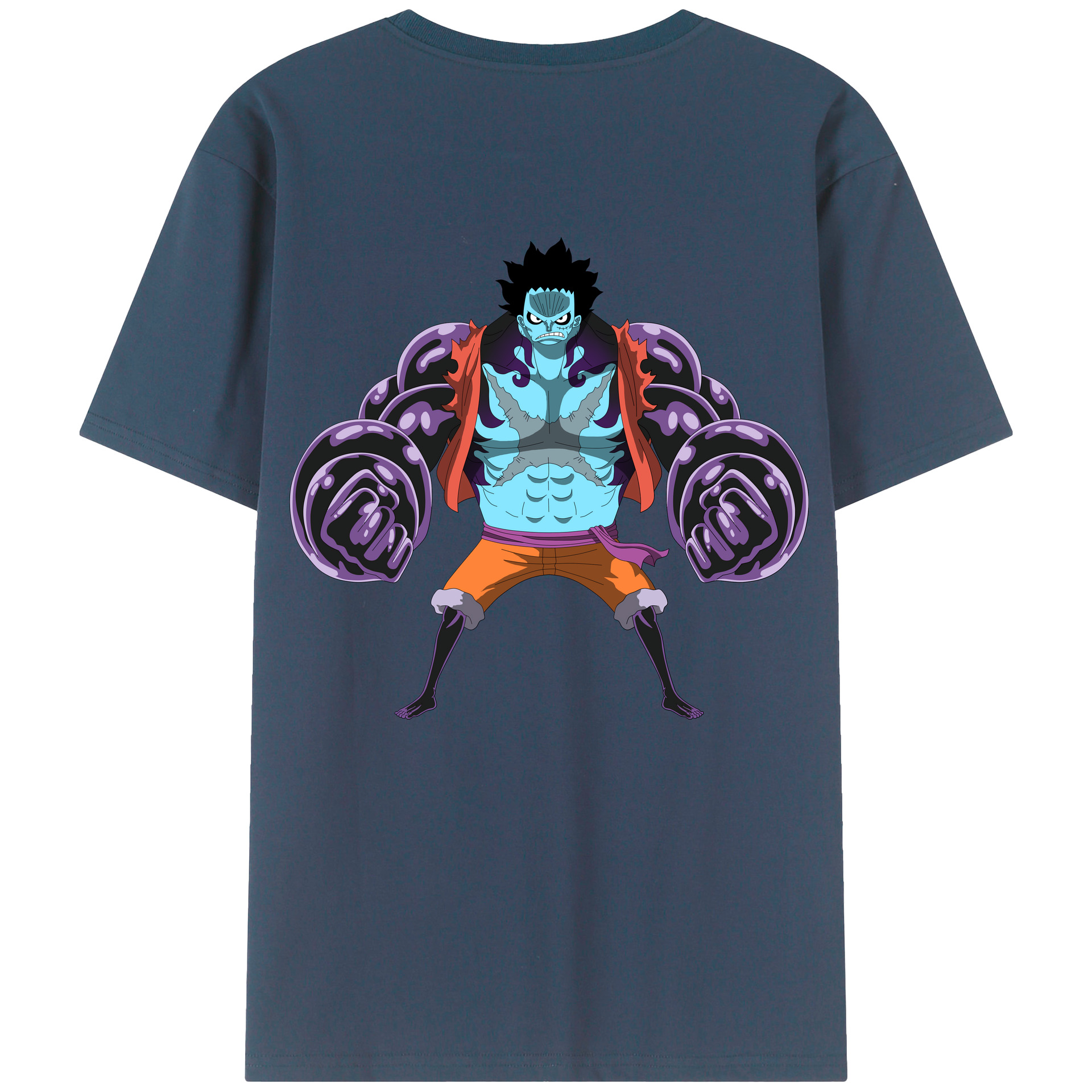 ワンピース モンキー・D・ルフィ ONE PIECE Monkey D. Luffy レディース半袖Tシャツ(バックプリント)