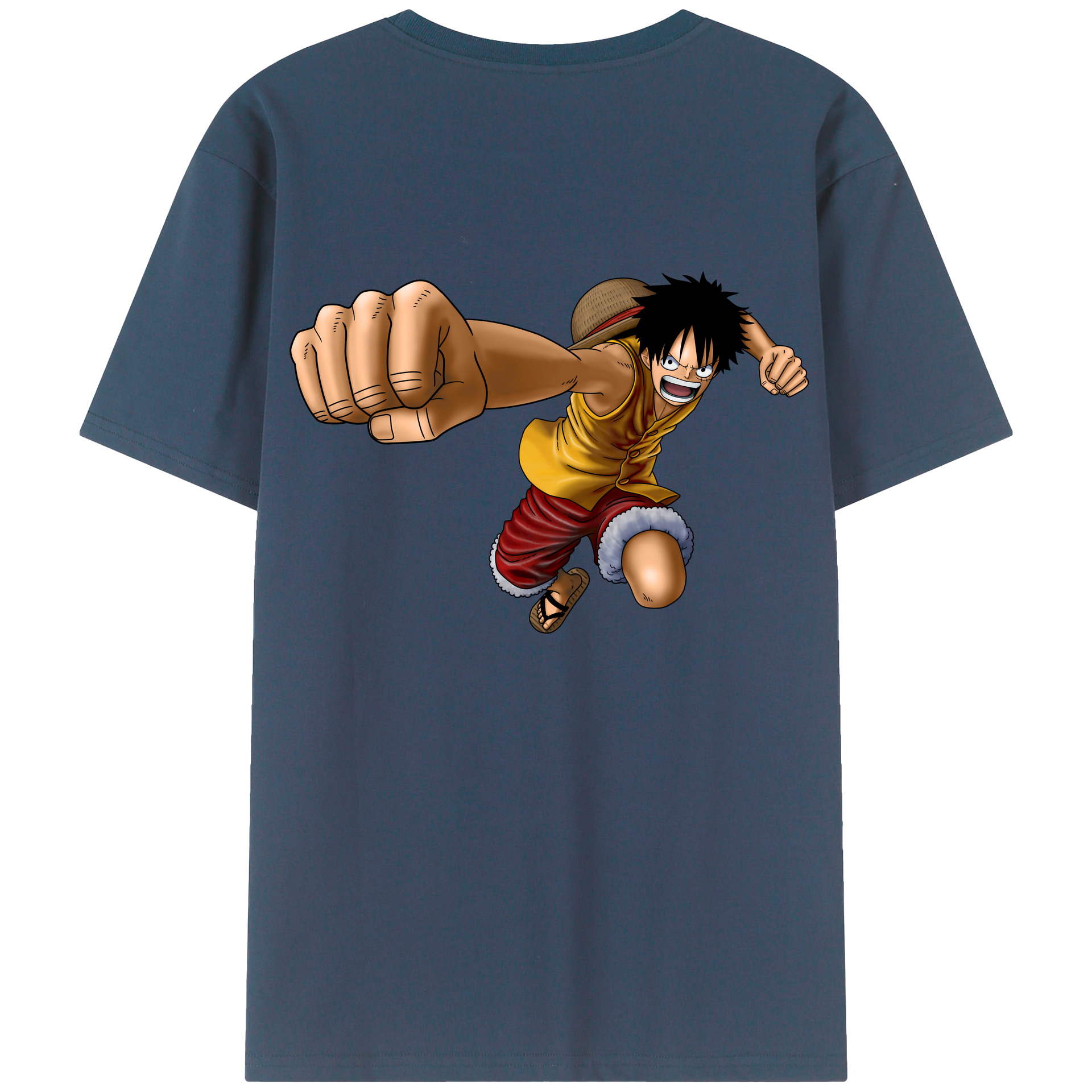 ワンピース モンキー・D・ルフィ ONE PIECE Monkey D. Luffy レディース半袖Tシャツ(バックプリント)