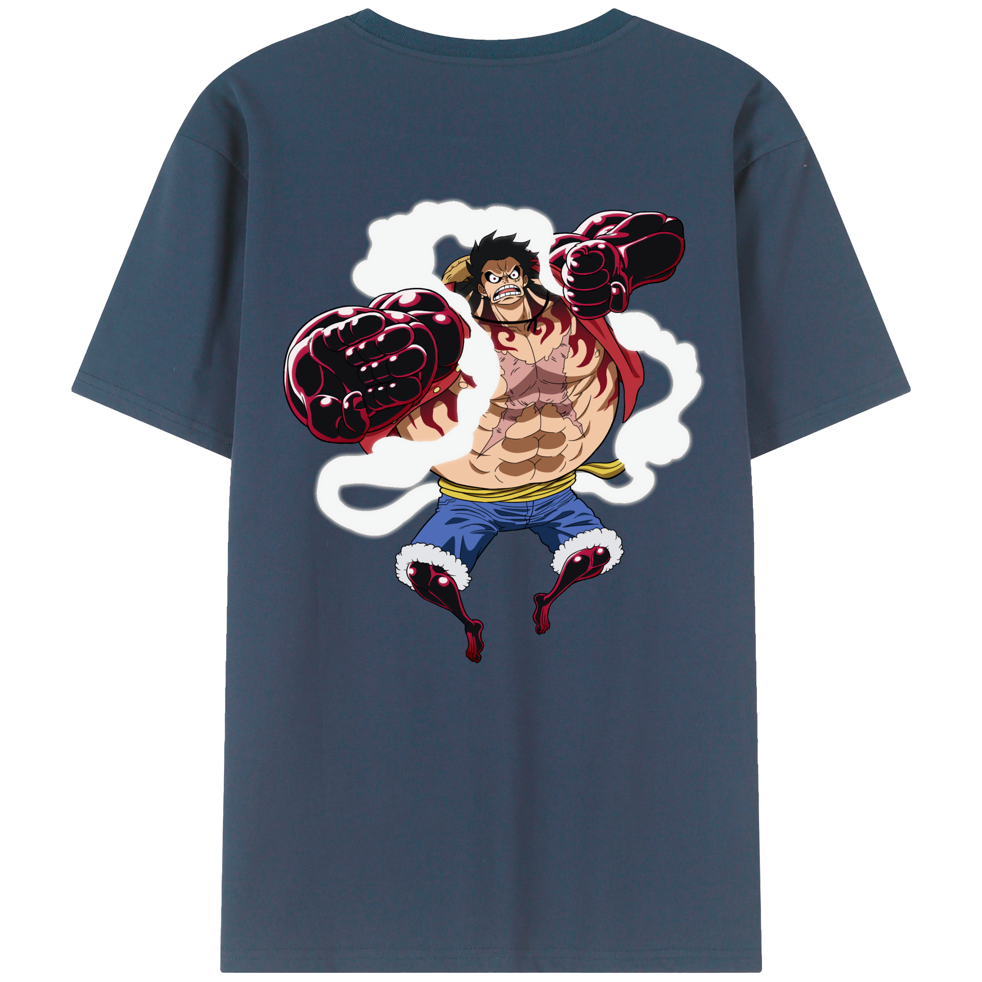 ワンピース モンキー・D・ルフィ ONE PIECE Monkey D. Luffy レディース半袖Tシャツ(バックプリント)
