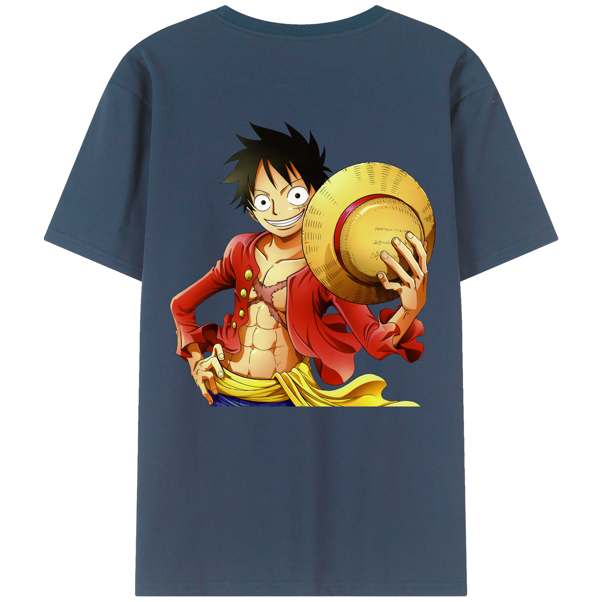 ワンピース モンキー・D・ルフィ ONE PIECE Monkey D. Luffy レディース半袖Tシャツ(バックプリント)