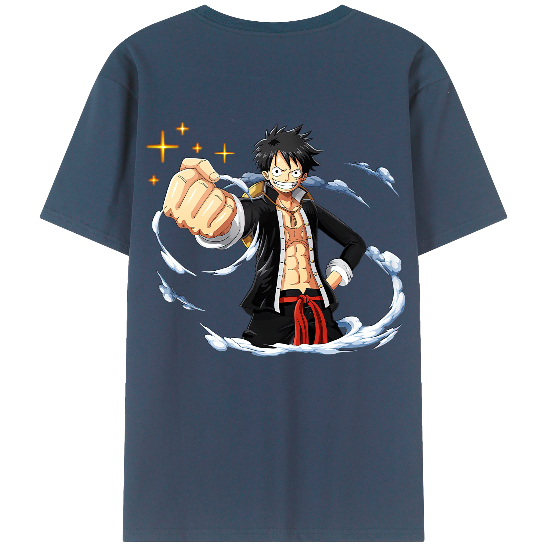 ワンピース モンキー・D・ルフィ ONE PIECE Monkey D. Luffy レディース半袖Tシャツ(バックプリント)
