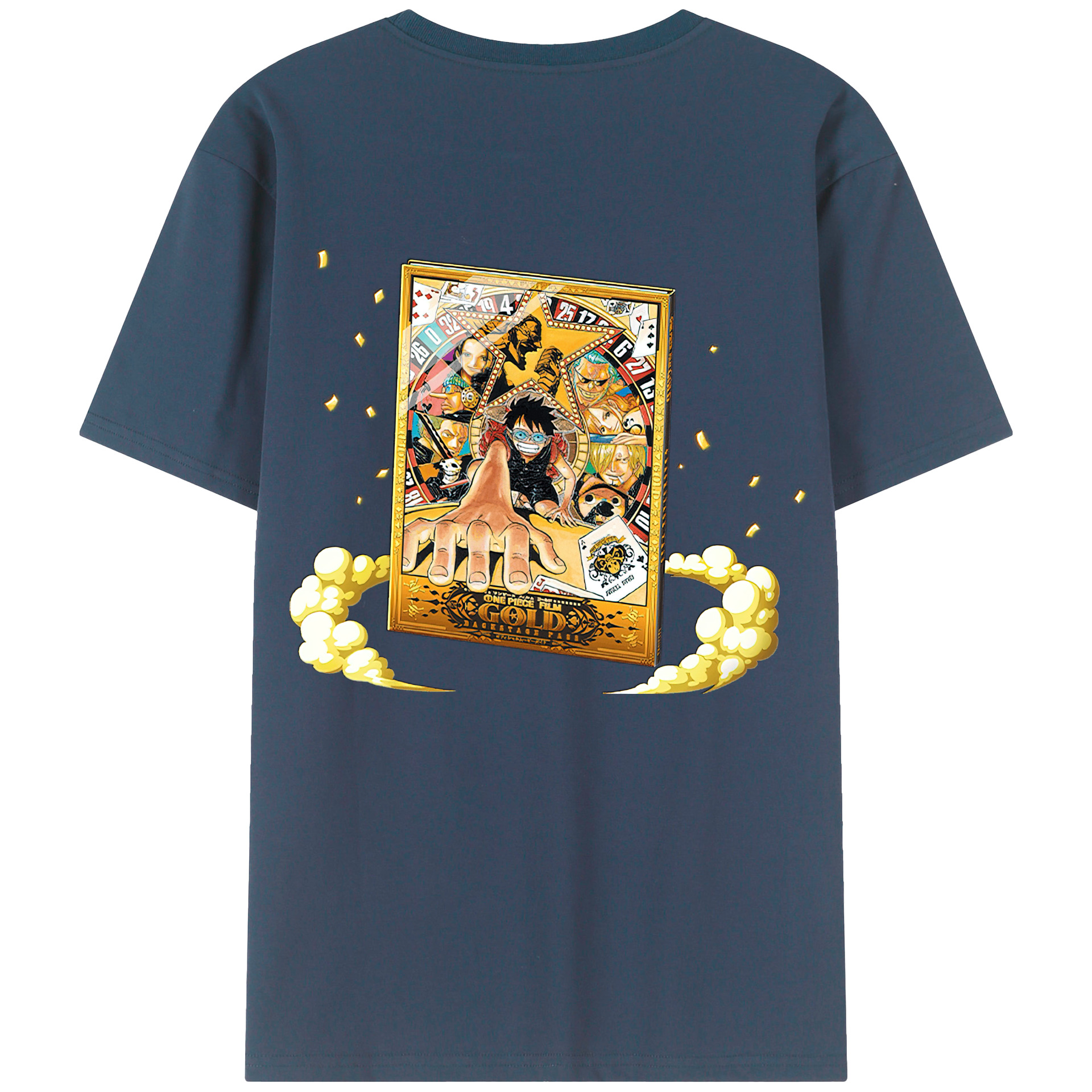 ワンピース モンキー・D・ルフィ ONE PIECE Monkey D. Luffy レディース半袖Tシャツ(バックプリント)