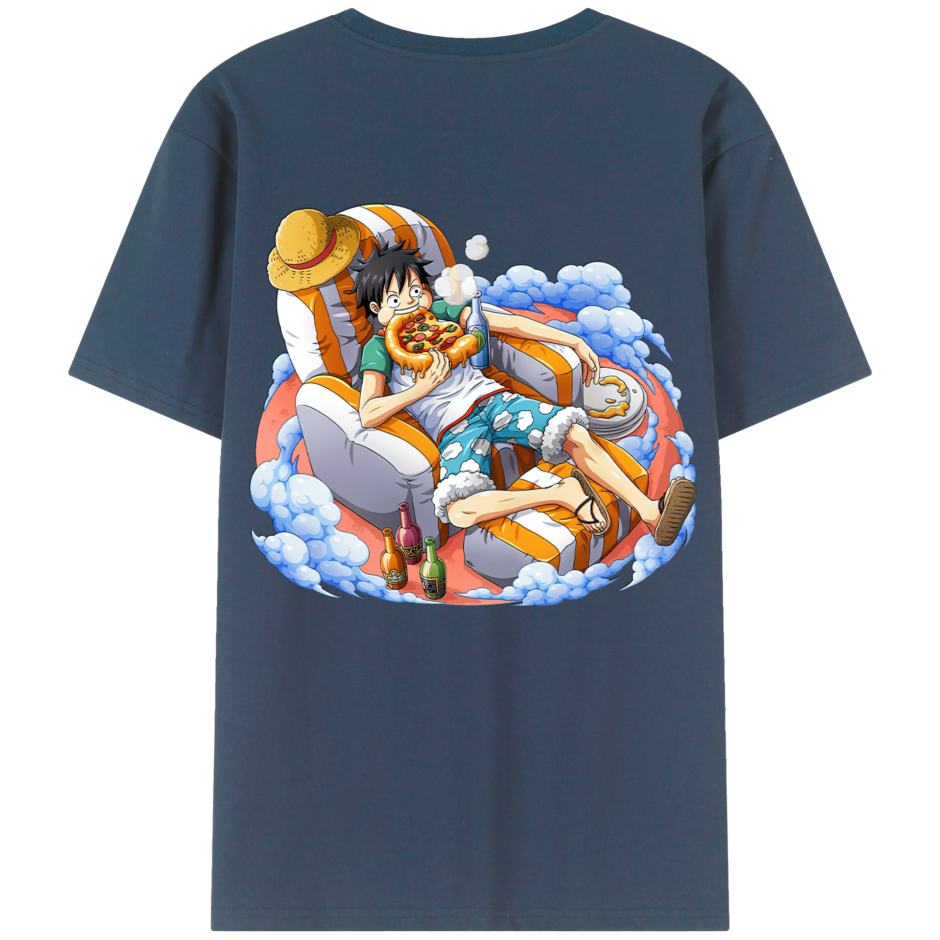 ワンピース モンキー・D・ルフィ ONE PIECE Monkey D. Luffy レディース半袖Tシャツ(バックプリント)