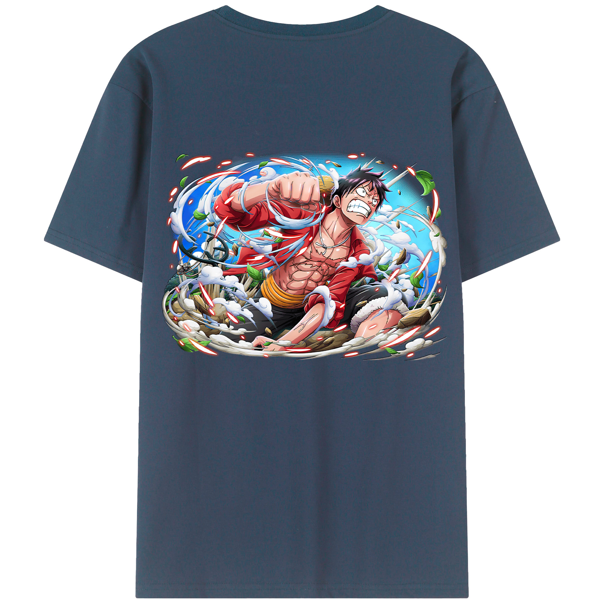 ワンピース モンキー・D・ルフィ ONE PIECE Monkey D. Luffy レディース半袖Tシャツ(バックプリント)