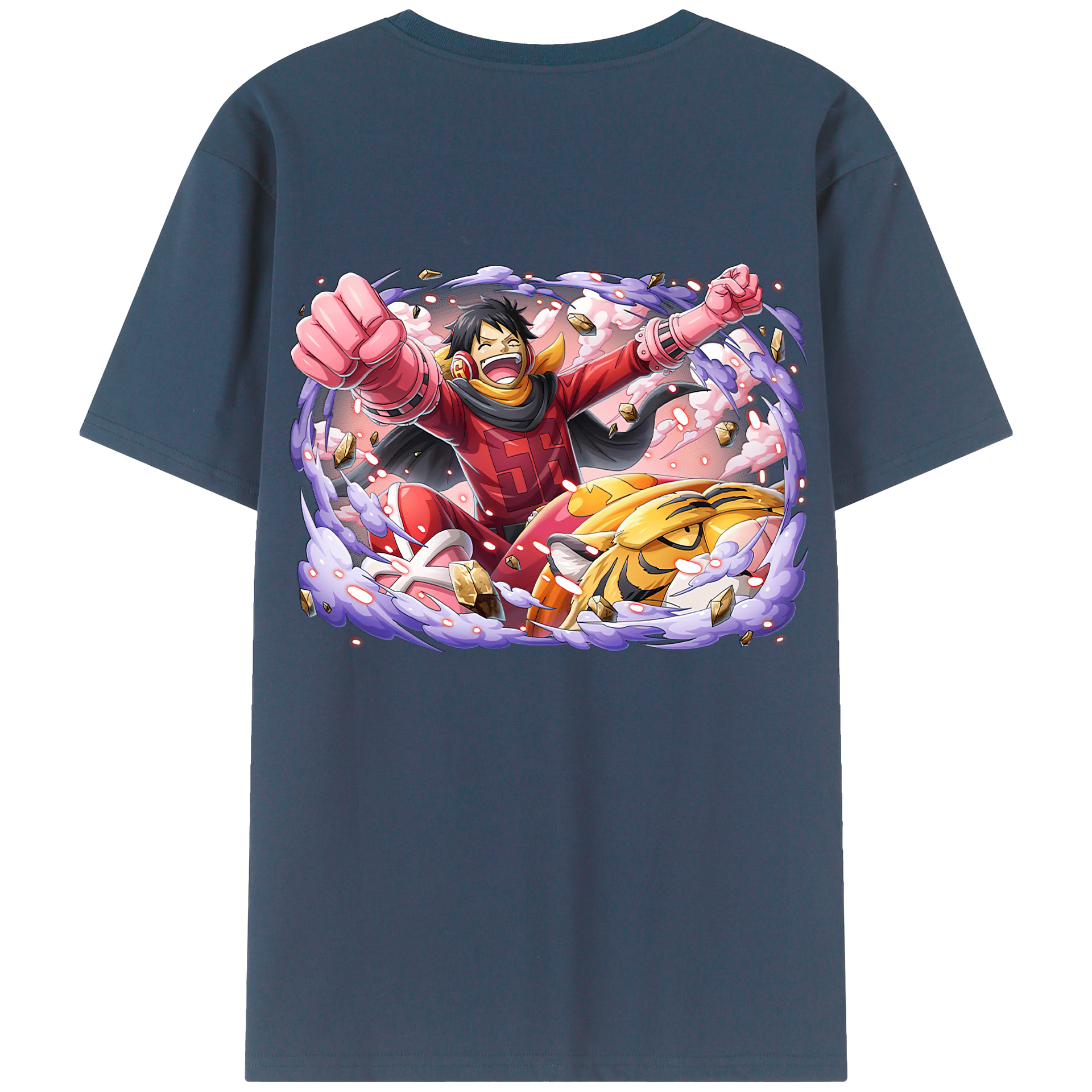 ワンピース モンキー・D・ルフィ ONE PIECE Monkey D. Luffy レディース半袖Tシャツ(バックプリント)