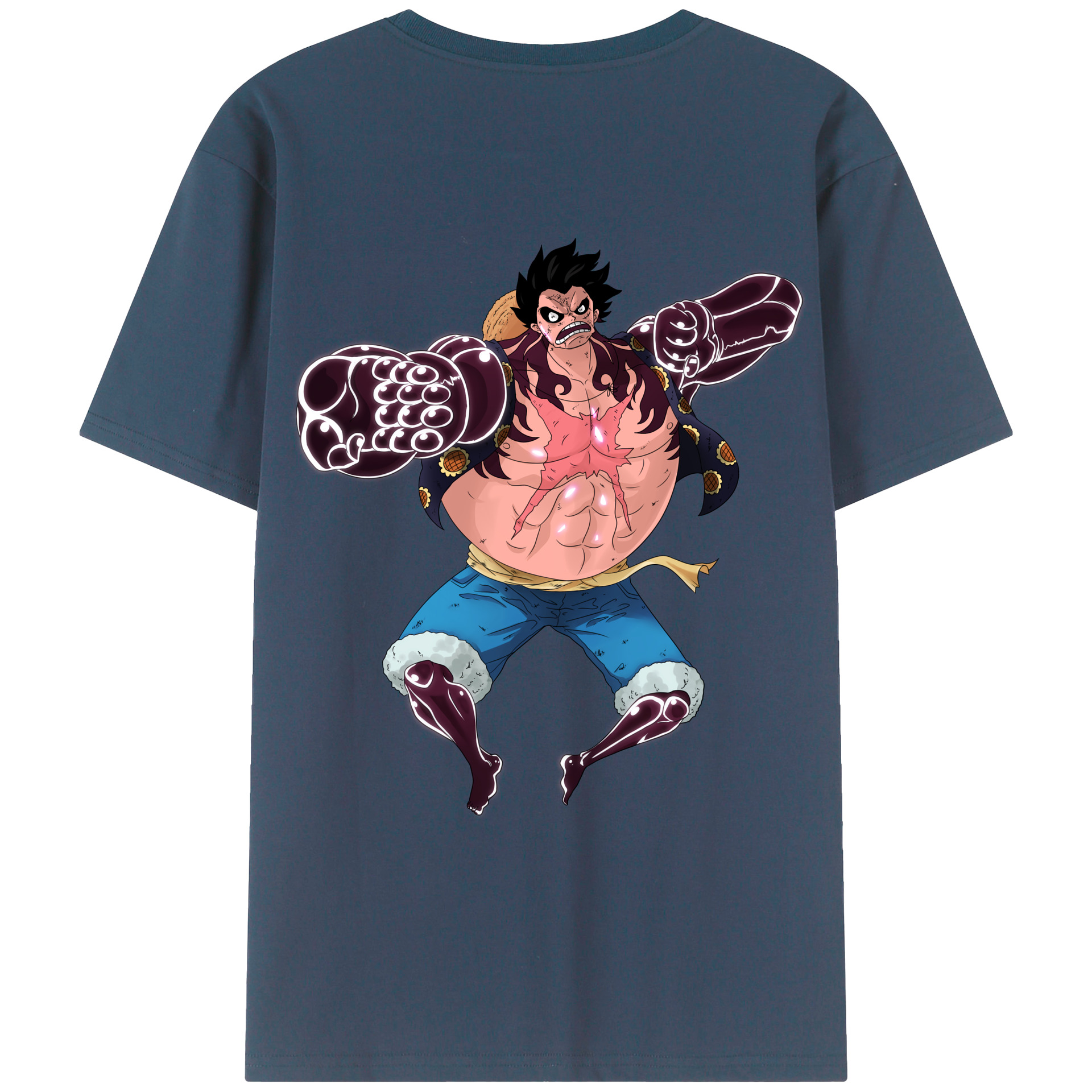 （画像用） ワンピース モンキー・D・ルフィ ONE PIECE Monkey D. Luffy レディース半袖Tシャツ(バックプリント)