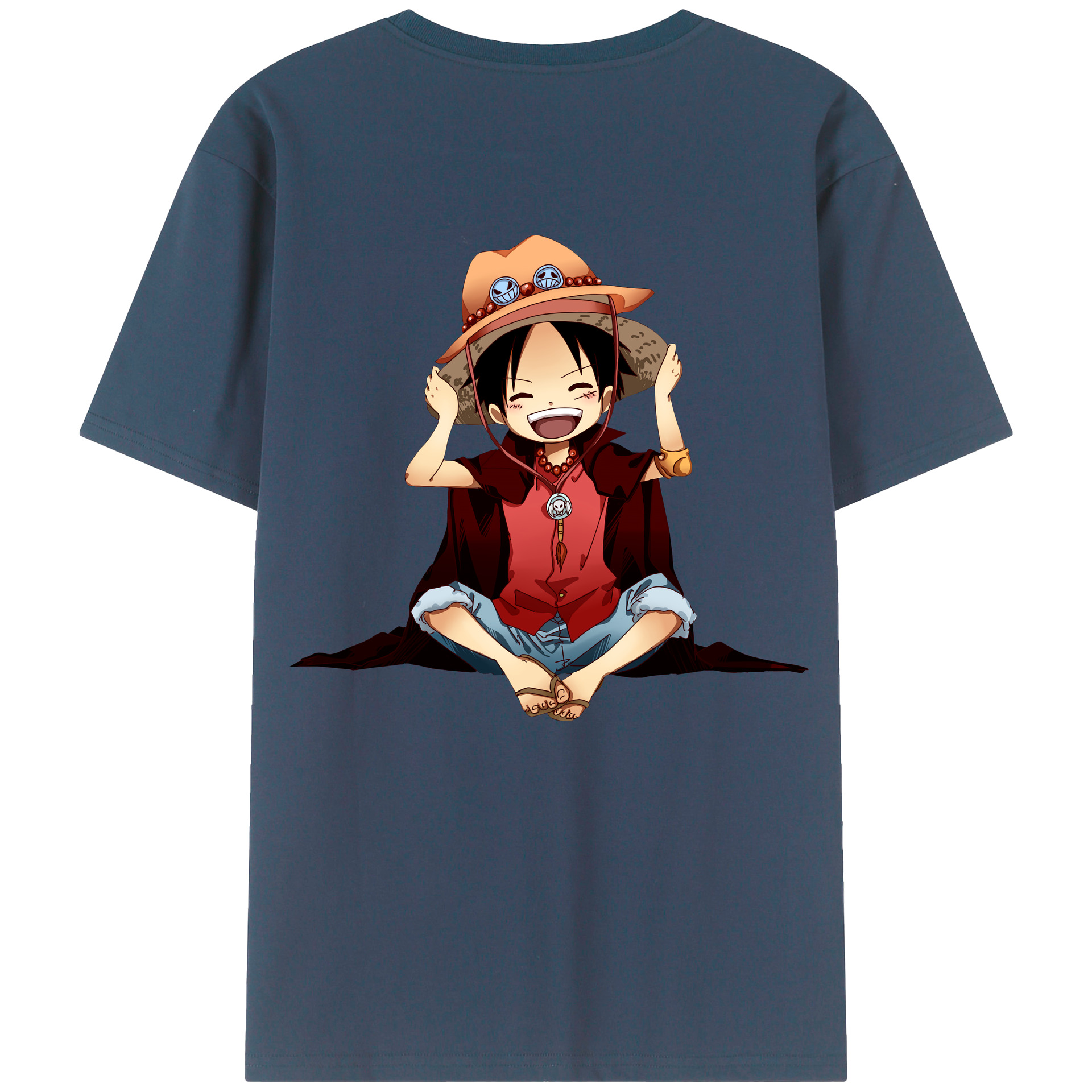 ワンピース モンキー・D・ルフィ ONE PIECE Monkey D. Luffy レディース半袖Tシャツ(バックプリント)