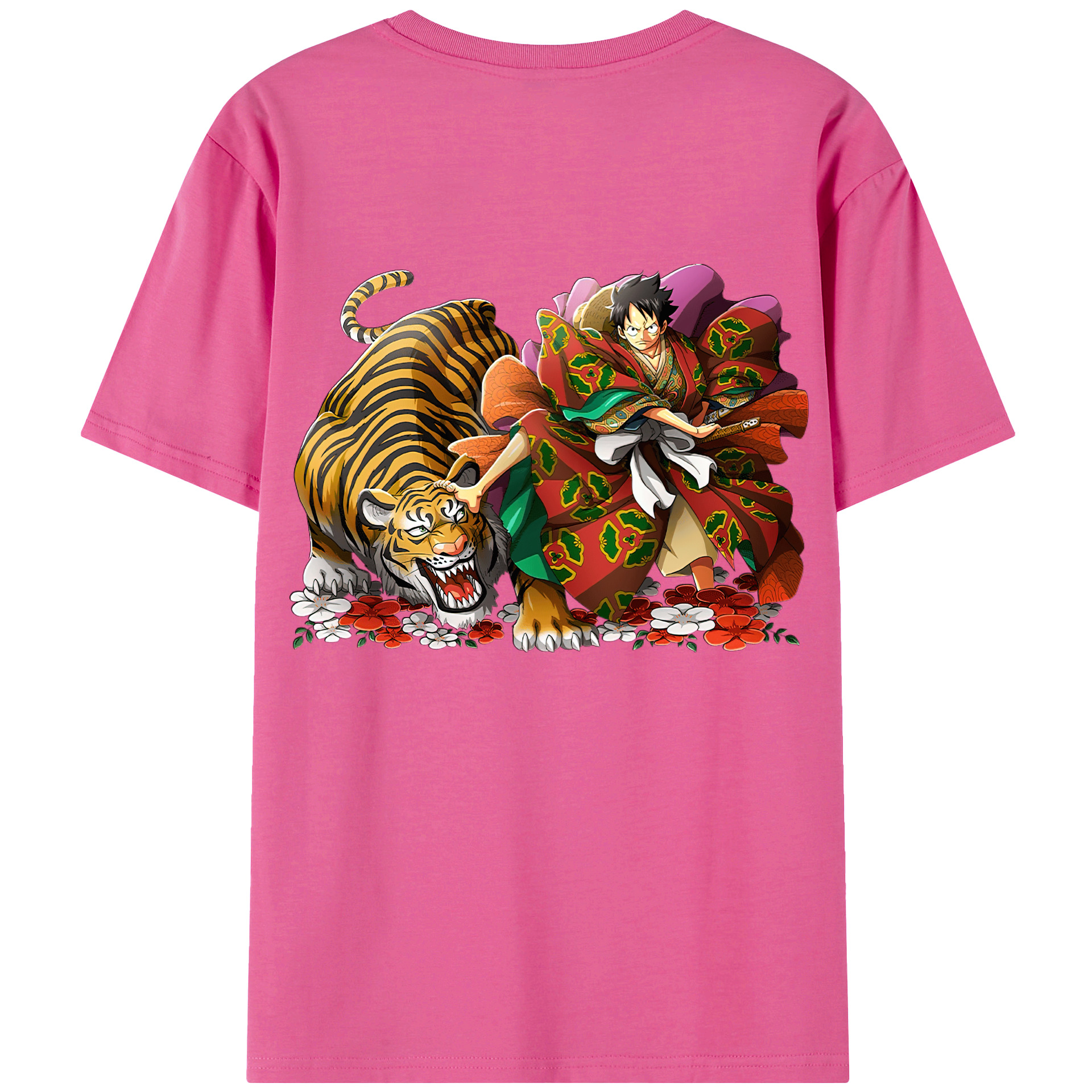 （画像用） ワンピース モンキー・D・ルフィ ONE PIECE Monkey D. Luffy レディース半袖Tシャツ(バックプリント)