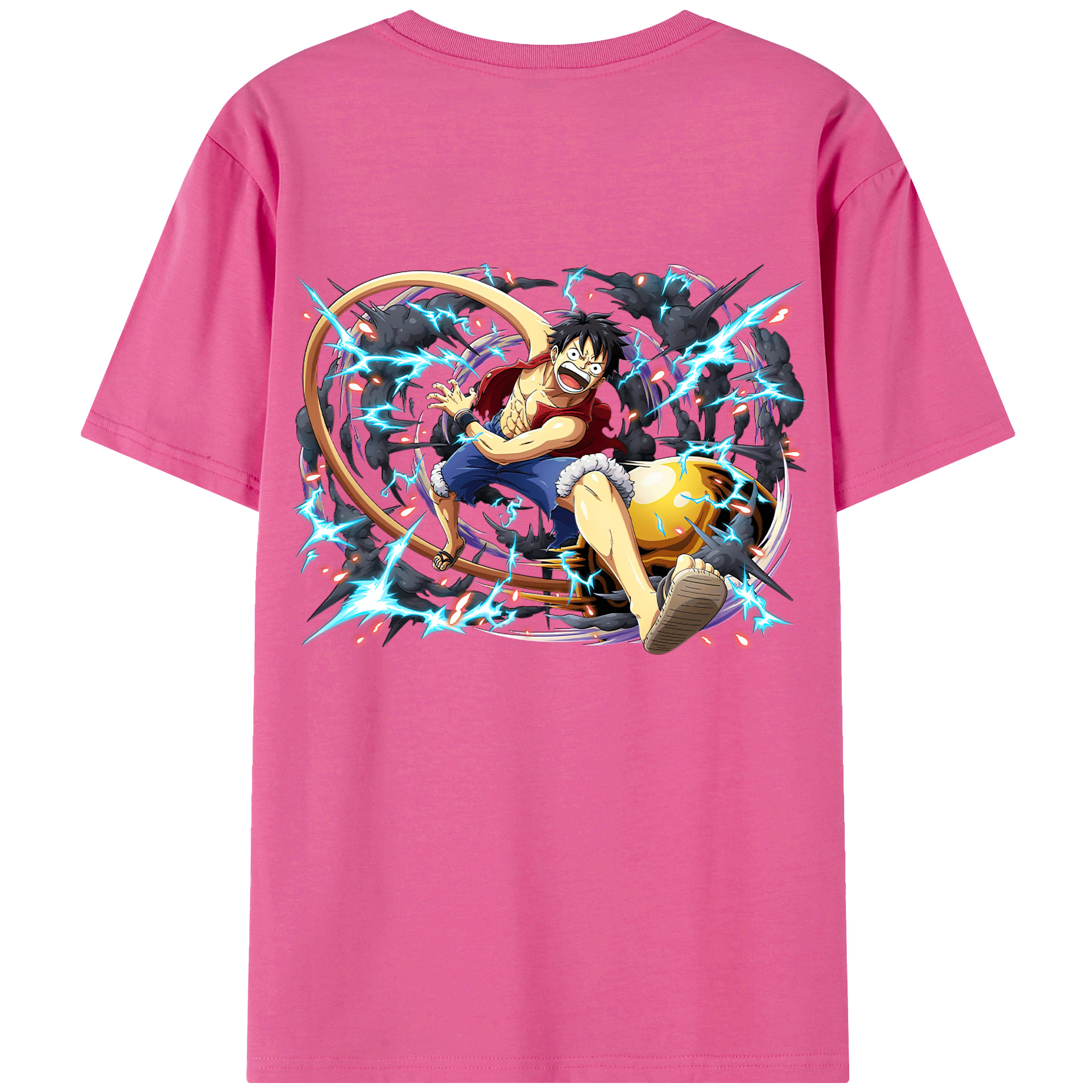 ワンピース モンキー・D・ルフィ ONE PIECE Monkey D. Luffy レディース半袖Tシャツ(バックプリント)