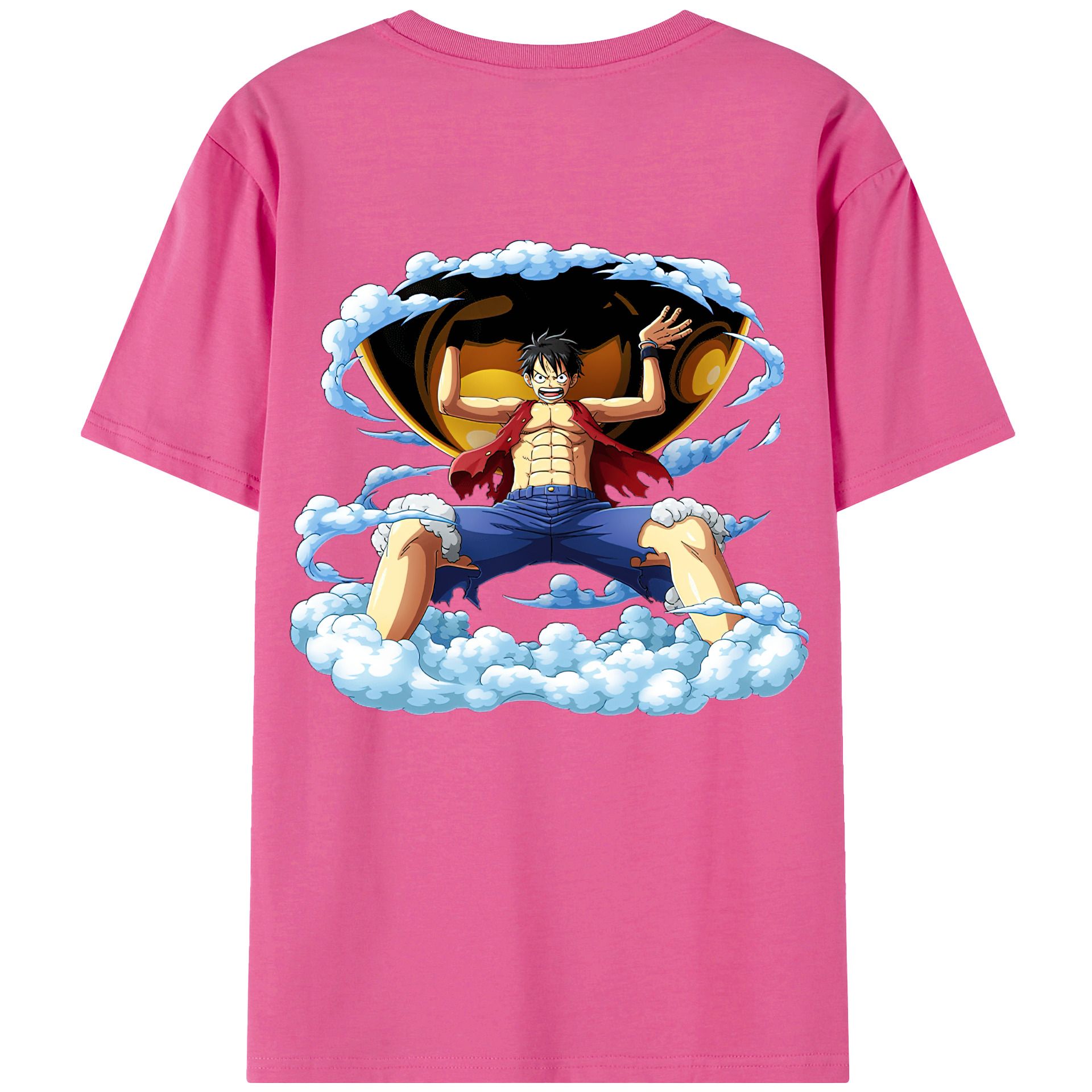 ワンピース モンキー・D・ルフィ ONE PIECE Monkey D. Luffy レディース半袖Tシャツ(バックプリント)