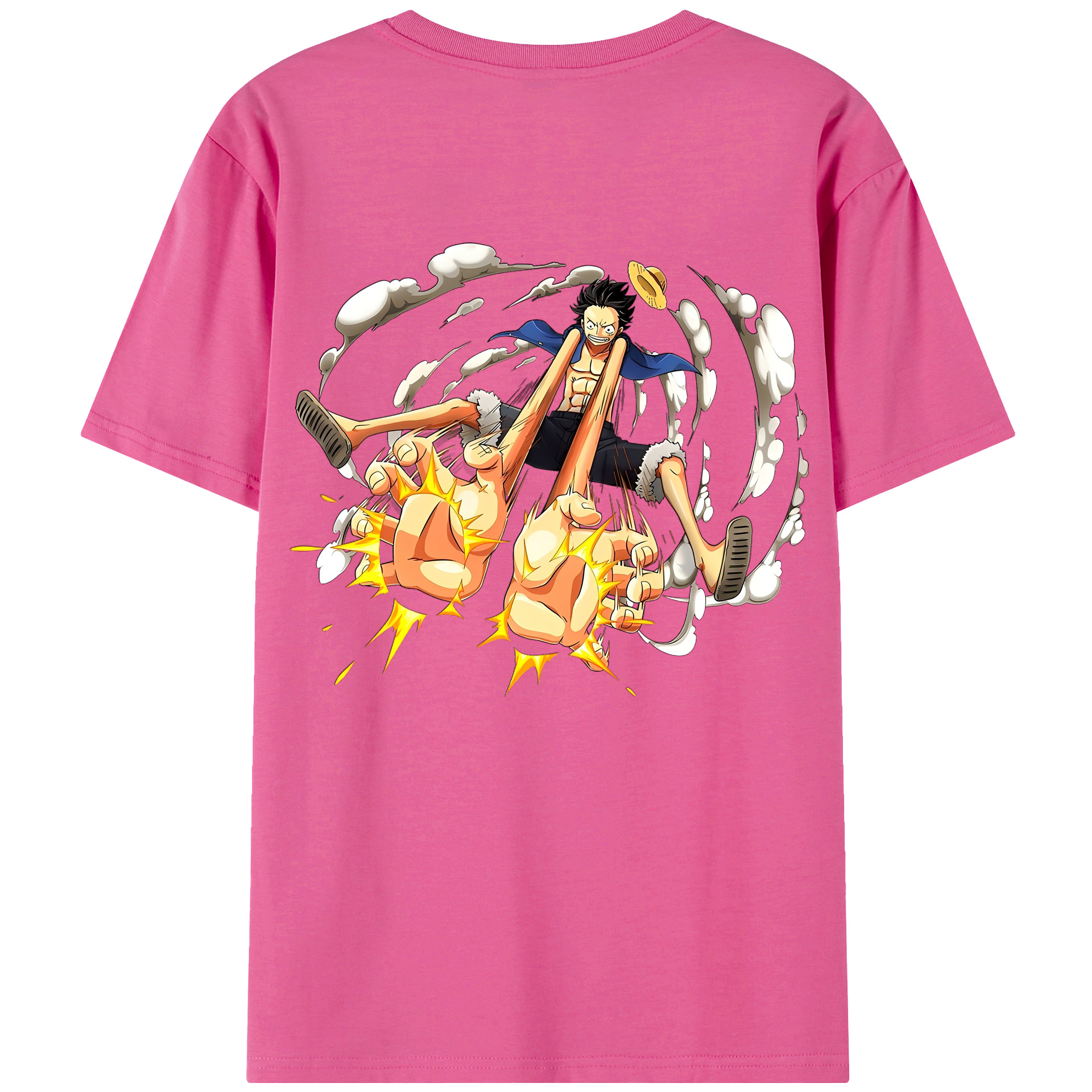 （画像用） ワンピース モンキー・D・ルフィ ONE PIECE Monkey D. Luffy レディース半袖Tシャツ(バックプリント)