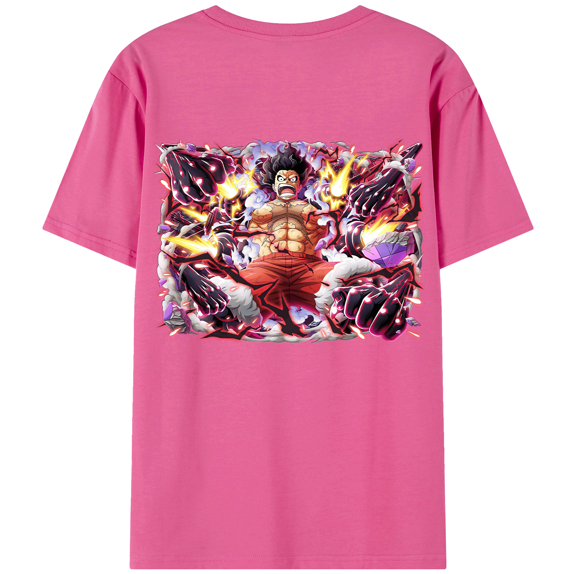 ワンピース モンキー・D・ルフィ ONE PIECE Monkey D. Luffy レディース半袖Tシャツ(バックプリント)