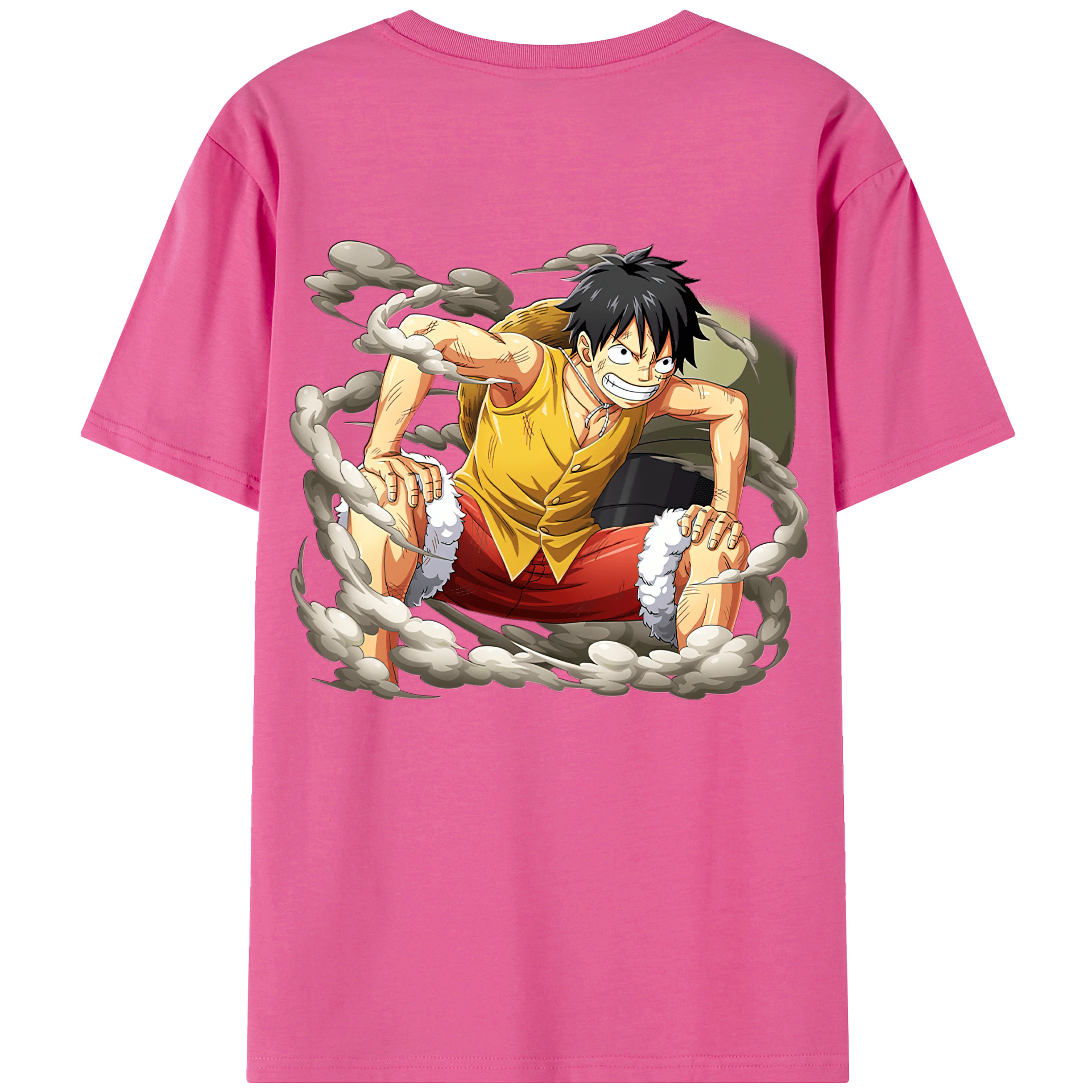 ワンピース モンキー・D・ルフィ ONE PIECE Monkey D. Luffy レディース半袖Tシャツ(バックプリント)