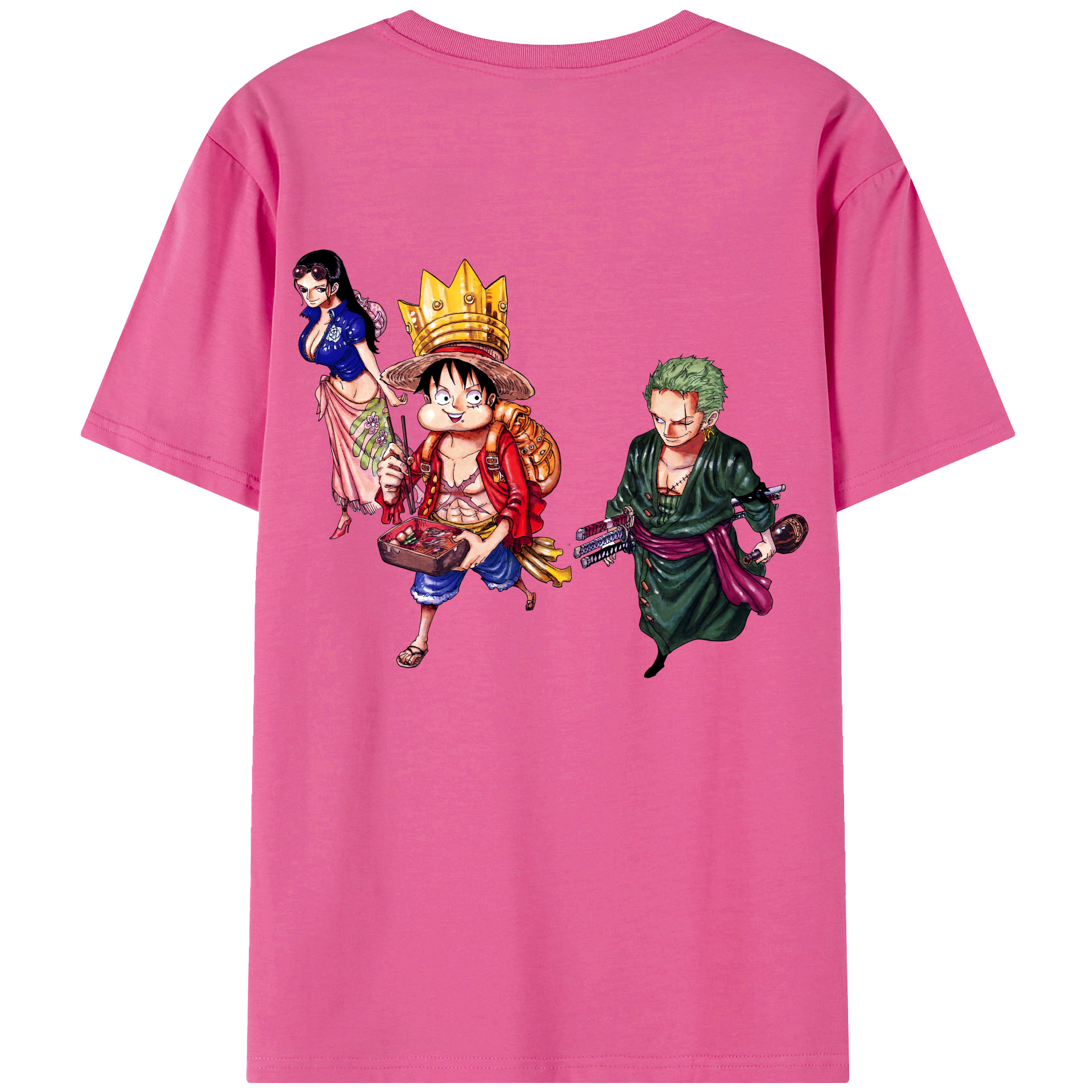 ワンピース モンキー・D・ルフィ ONE PIECE Monkey D. Luffy レディース半袖Tシャツ(バックプリント)