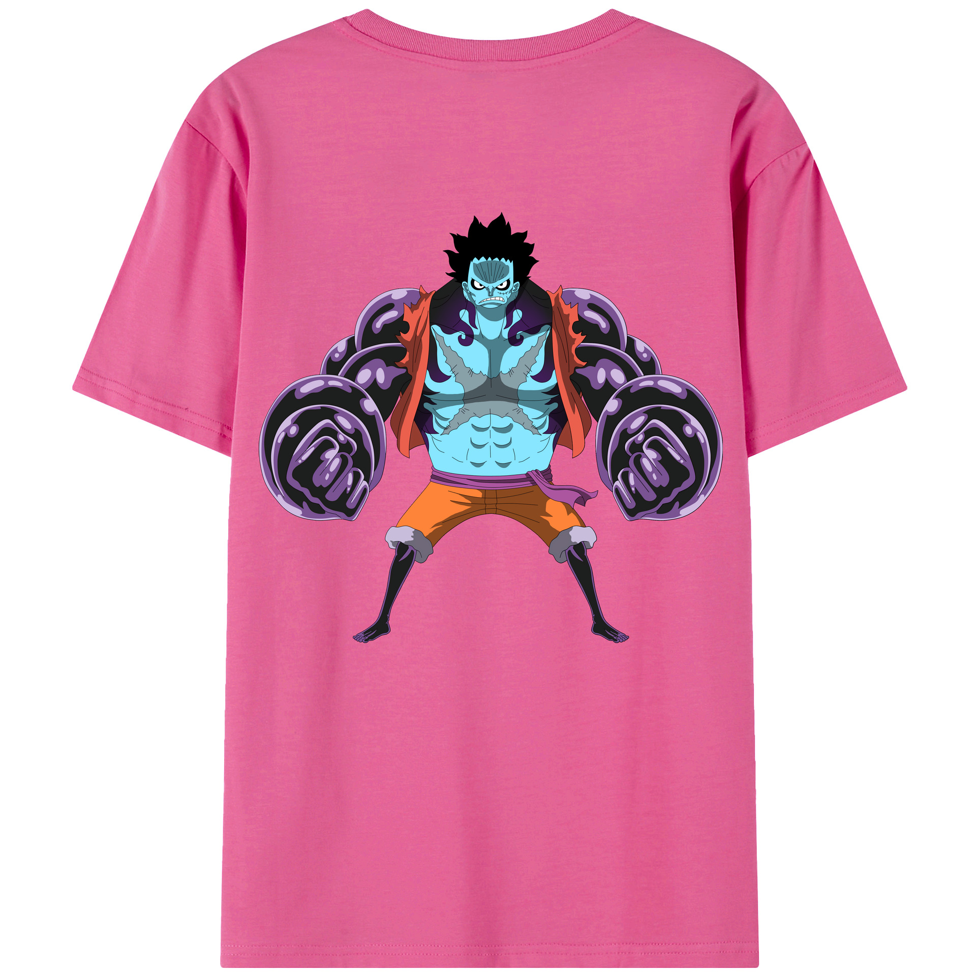 ワンピース モンキー・D・ルフィ ONE PIECE Monkey D. Luffy レディース半袖Tシャツ(バックプリント)